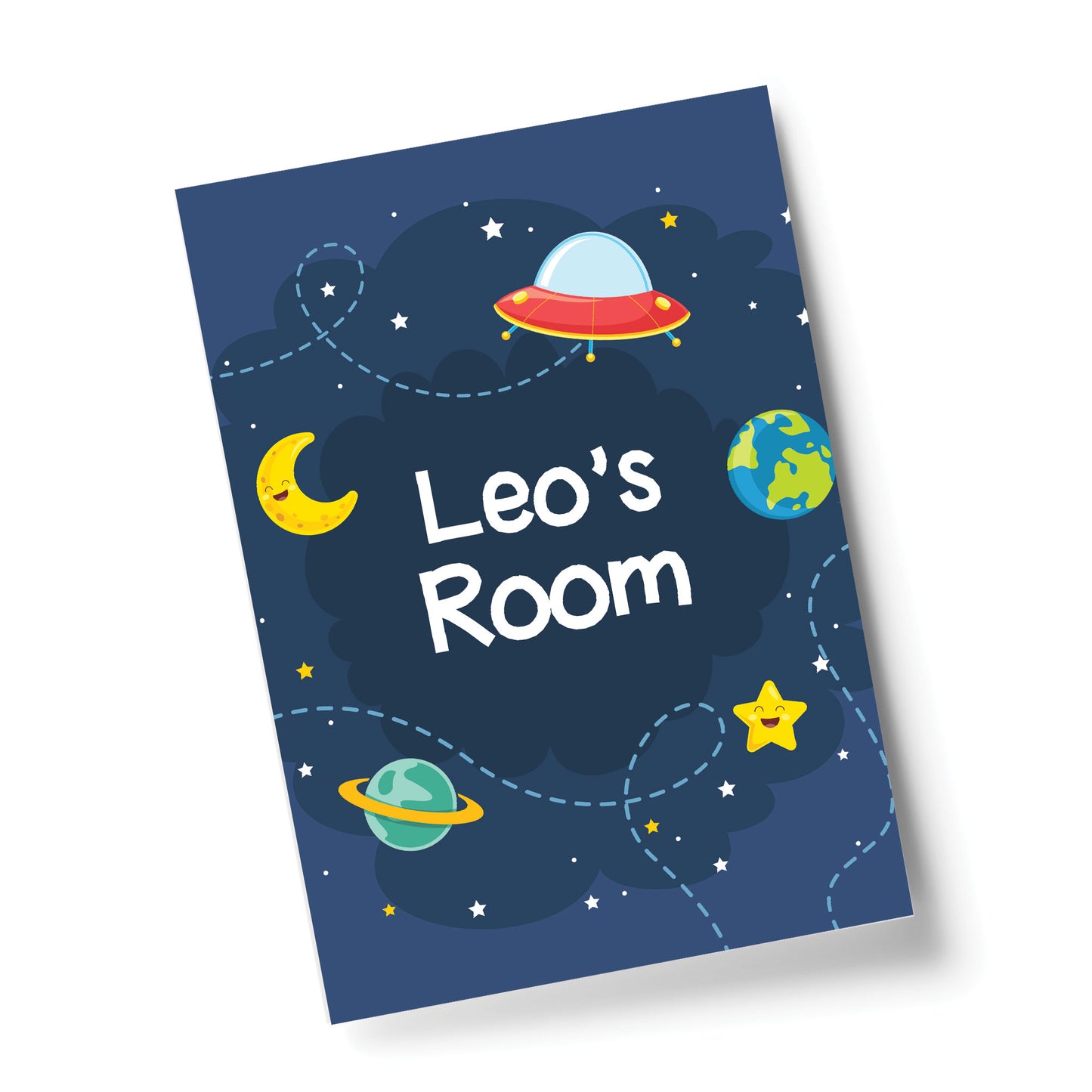 Personalised Space Theme Print For Boys Bedroom Nursery Decor