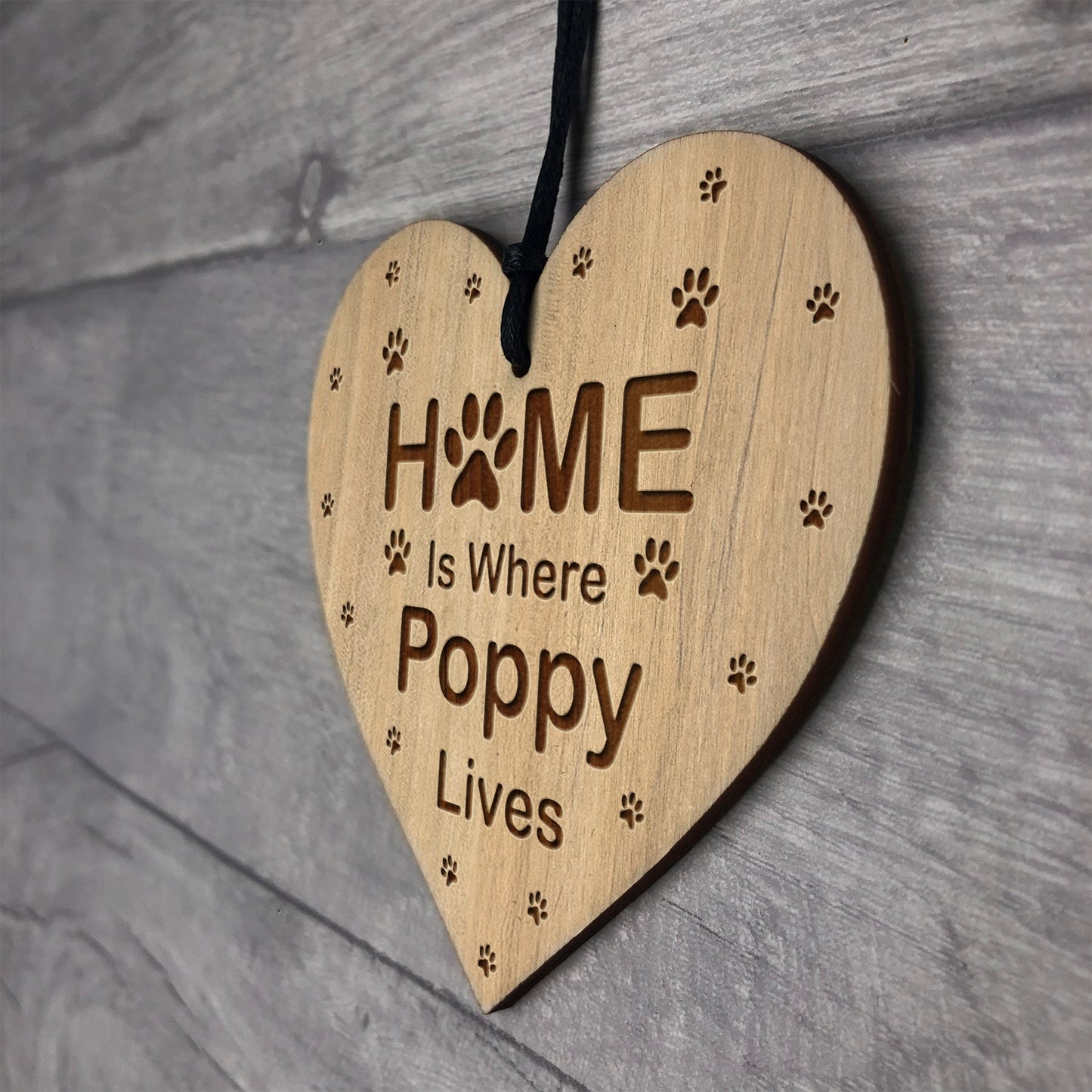 Home Is Where Plaque Personalised Dog Cat Gift Dog Cat Sign