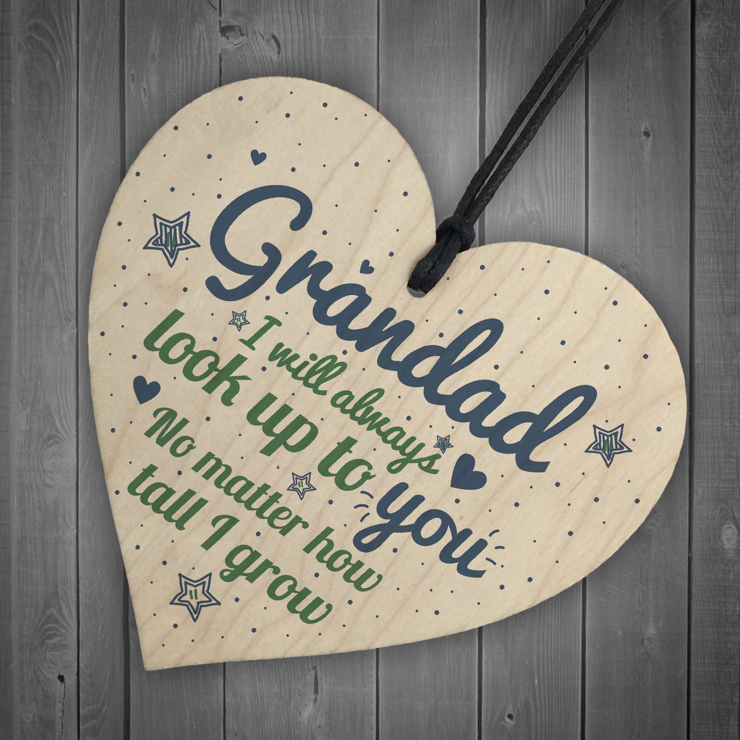 Gifts For Dad Grandad Grandpa Wooden Heart Birthday Men Gifts