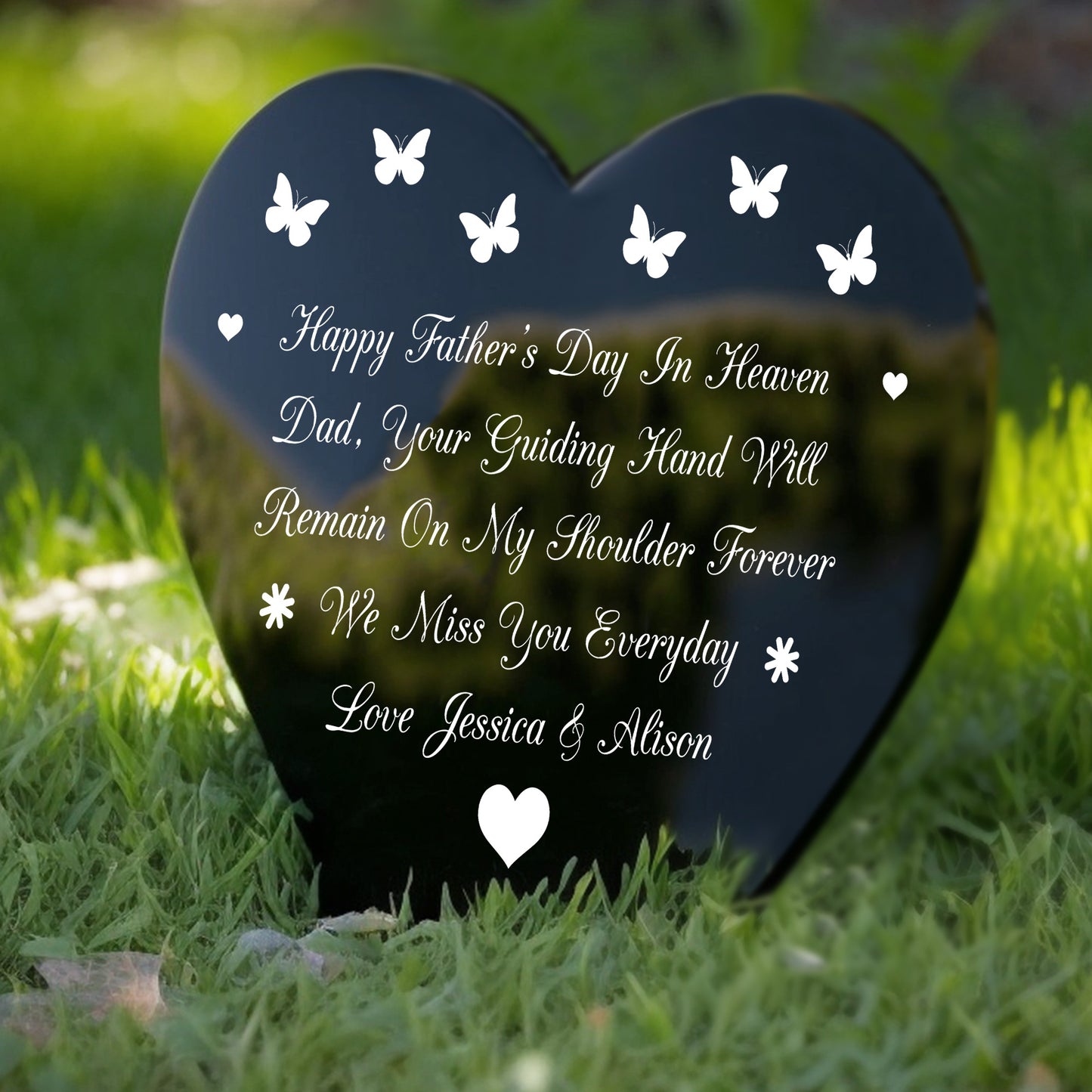 Personalised Fathers Day Gift Memorial Grave Marker Outdoor