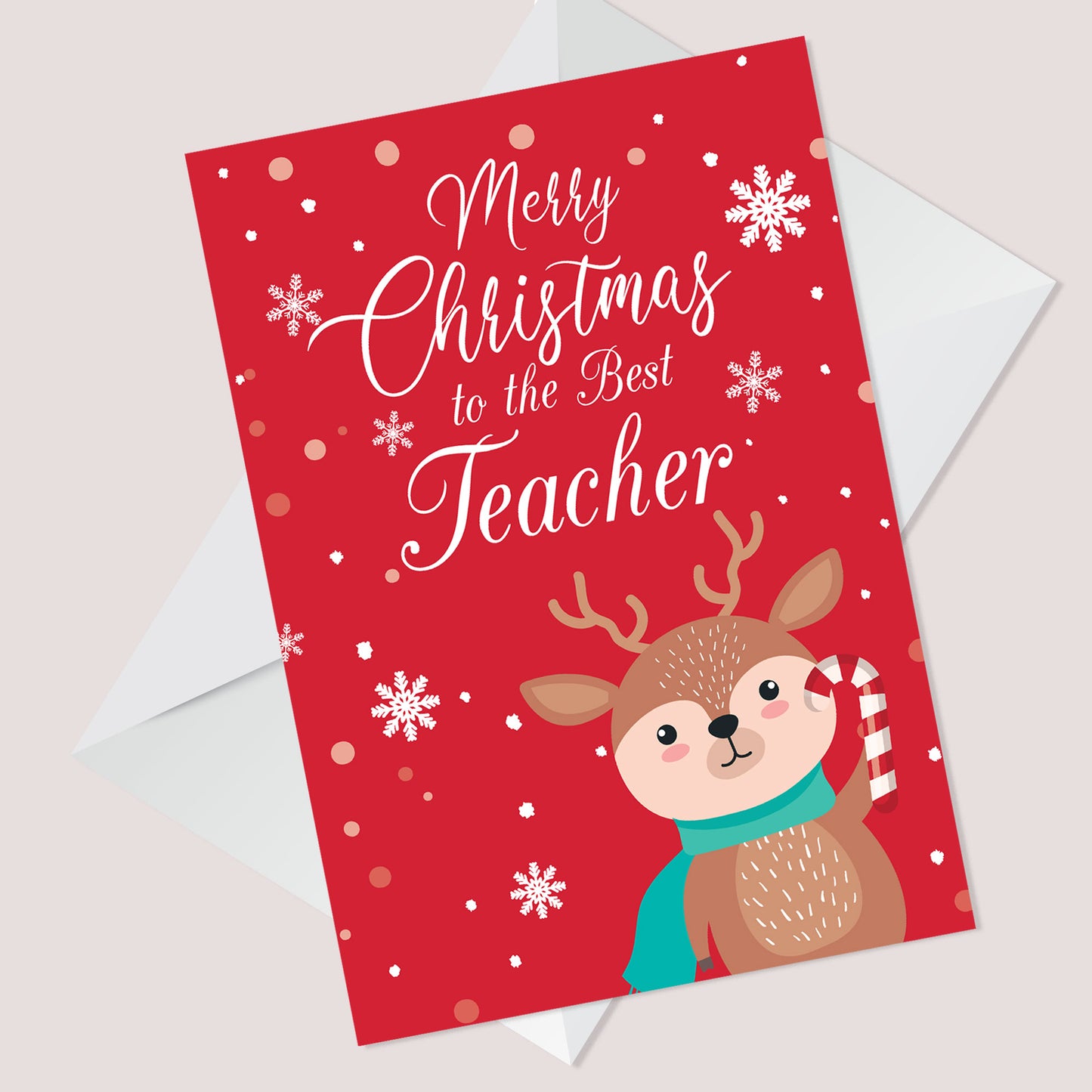 Christmas Card for Best Teachers Thank You Cards For School