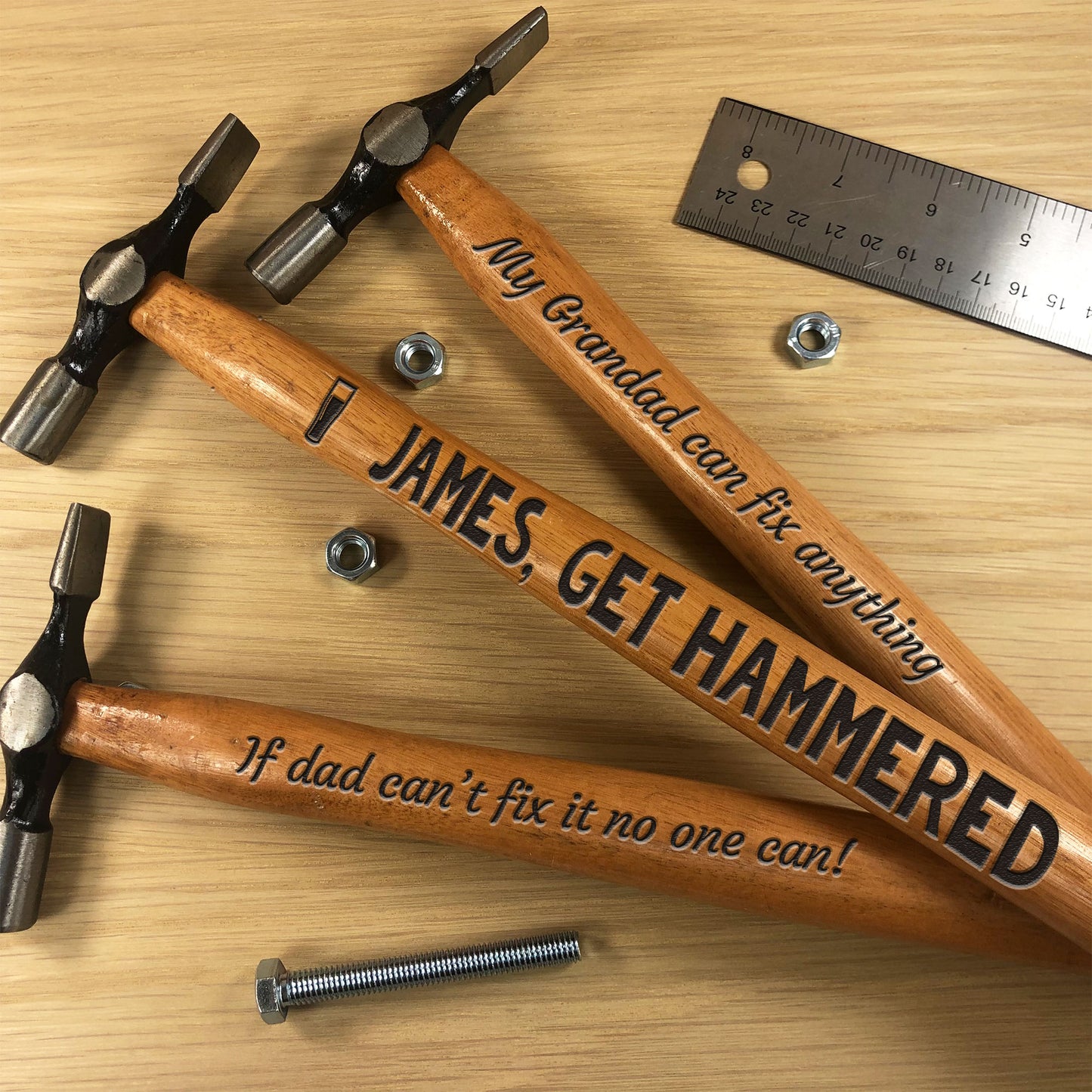 PERSONALISED Novelty Birthday Engraved Hammer Gift For Him