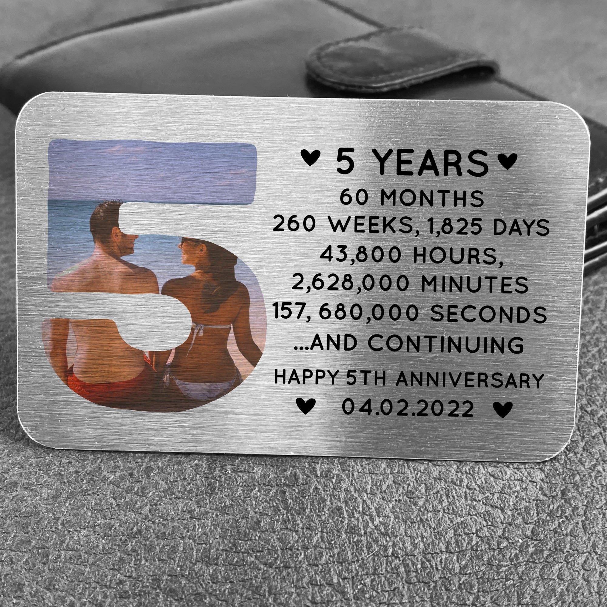Amazon.com - SUNBMO 5th Anniversary Picture Frame, 5th Wedding Anniversary  Present for Couples, Gifts for Husband Wife 5th Anniversary, 5 Years of  Marriage Gift for Him Her