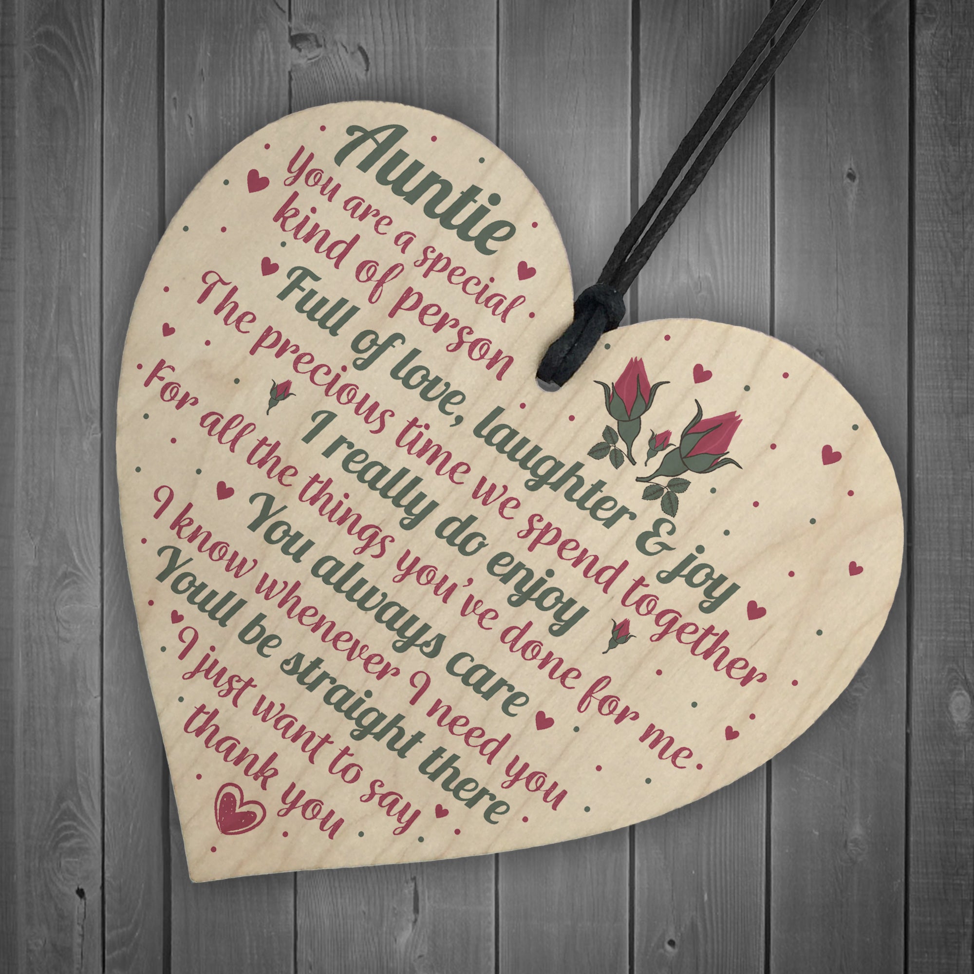 Special FRIEND Sister Gifts Wood Heart Christmas Friendship Gift