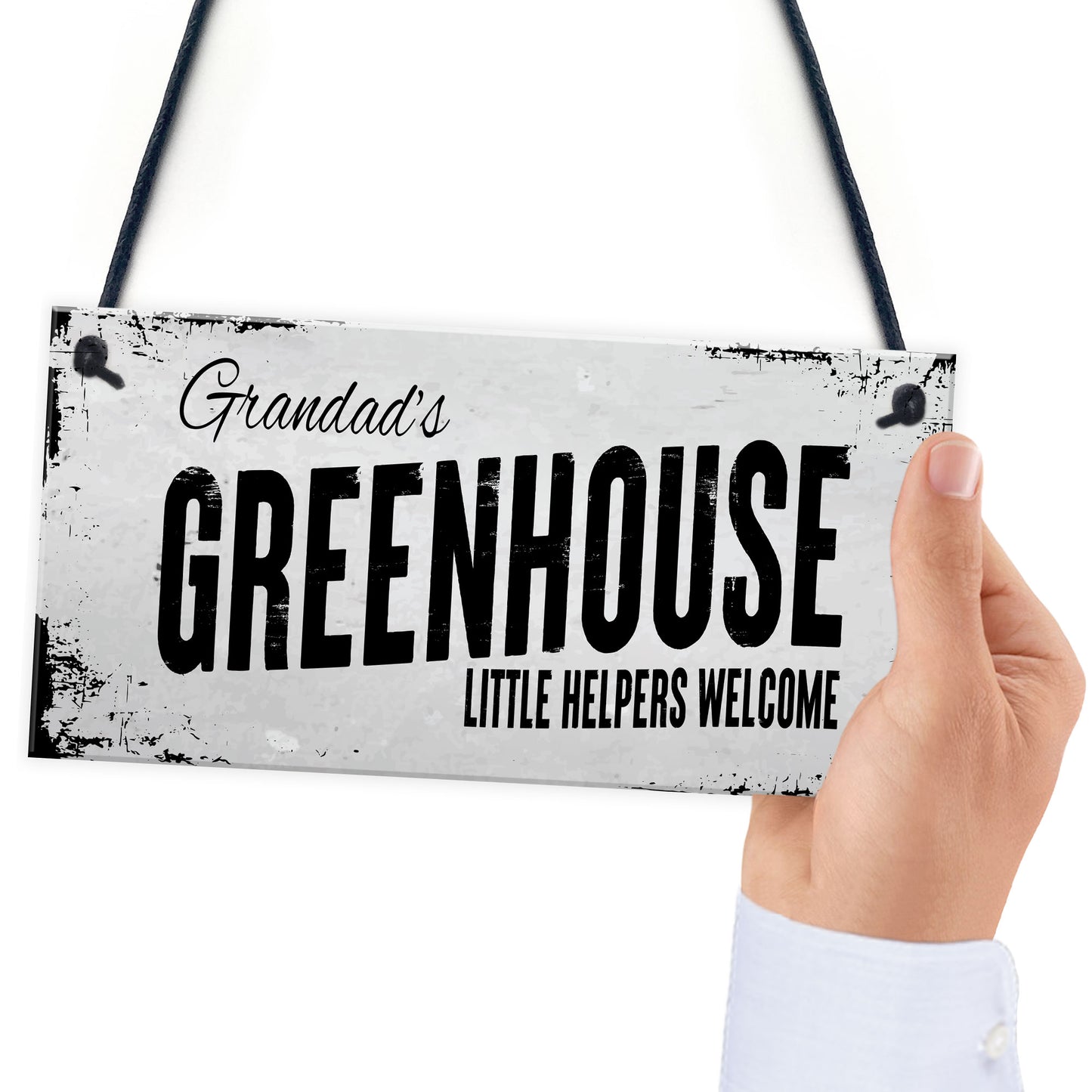 Personalised Greenhouse Sign Shed Sign Gift For Him Her Grandad