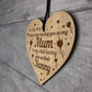 Gifts For Mum Nanny Engraved Heart Novelty Birthday Christmas