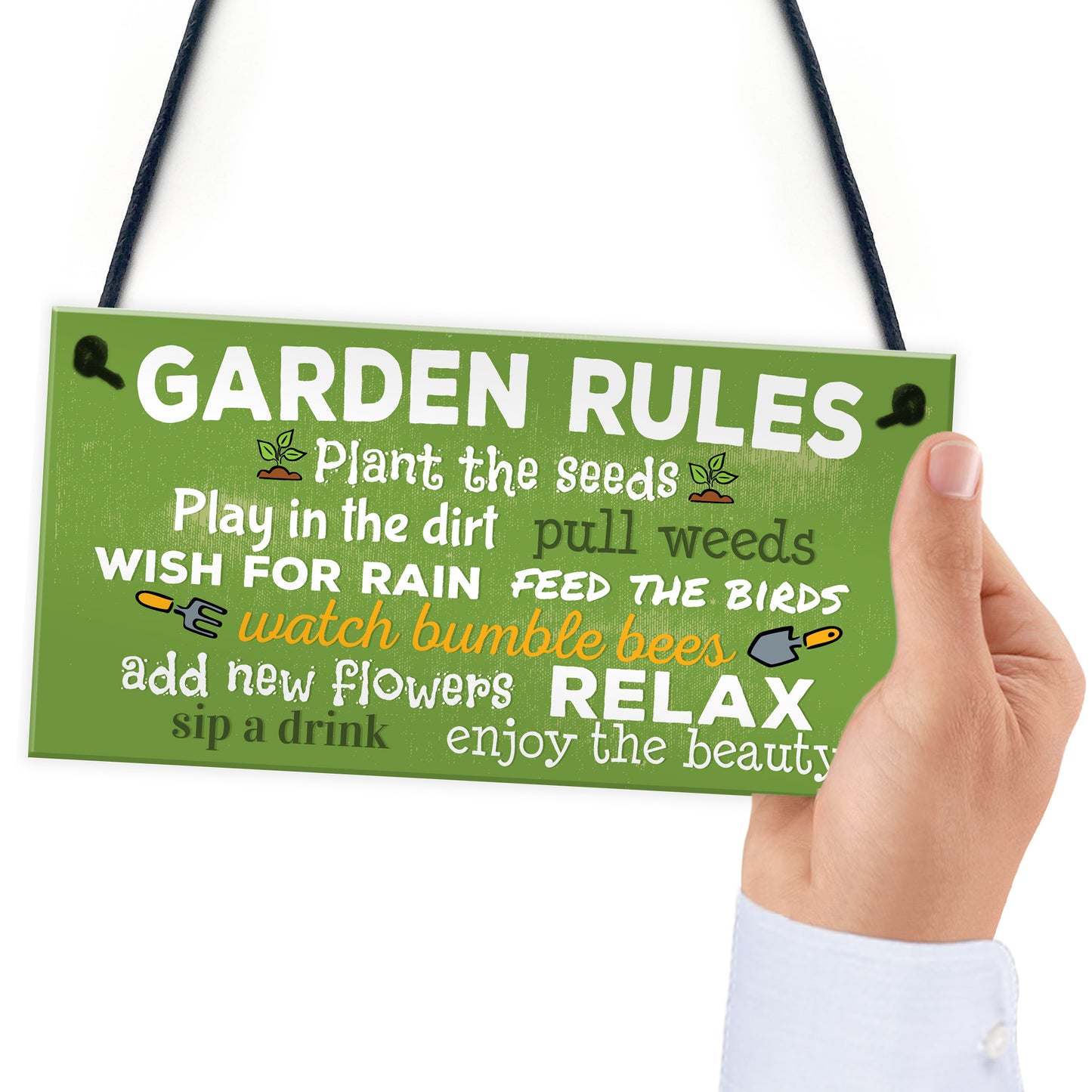 Garden Rules Relax Novelty Plaques SummerHouse Sign Garden