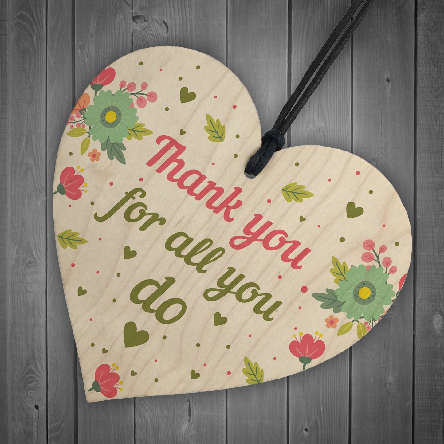 Thank You For All You Do Wood Heart Thank You Teacher Volunteer