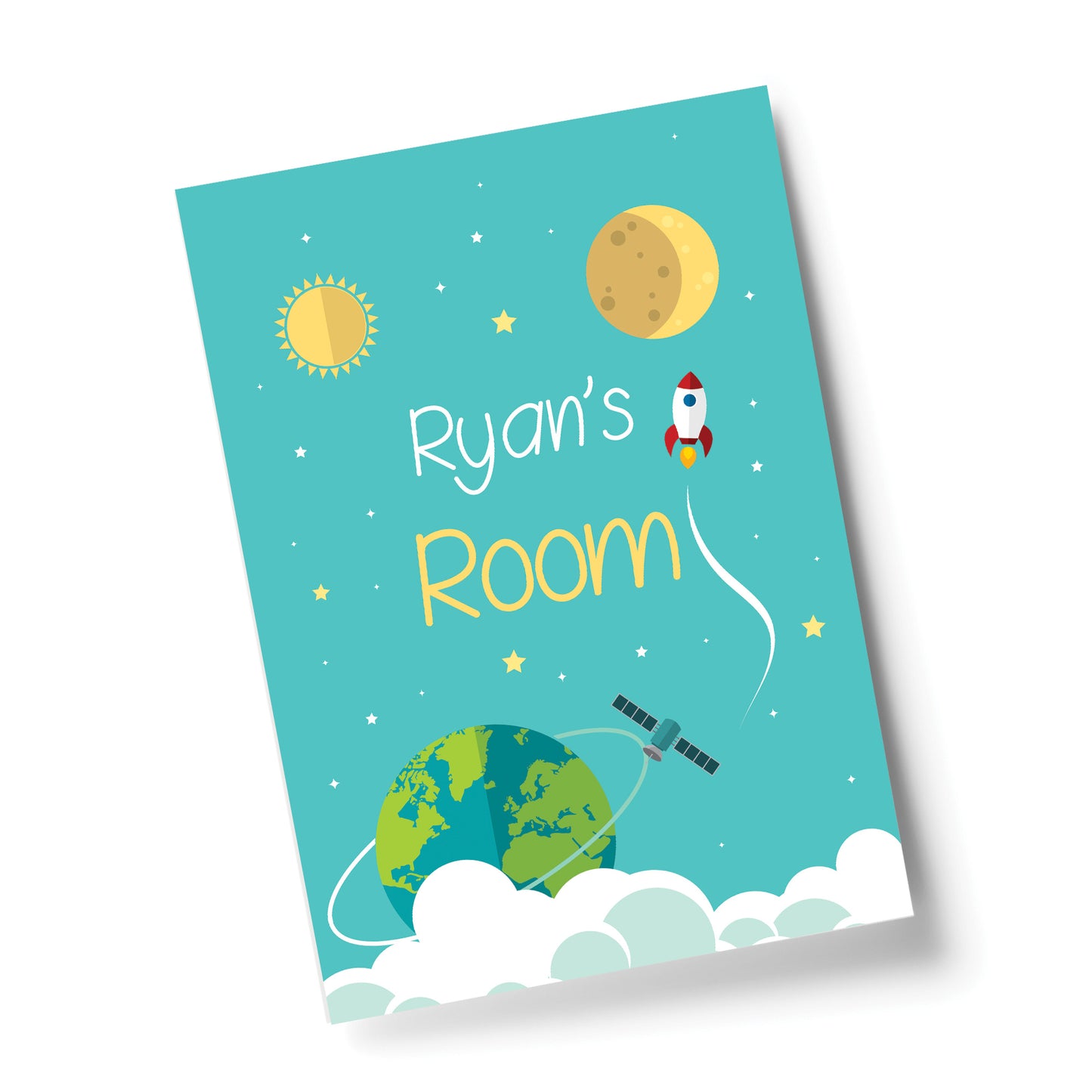 Personalised Space Wall Art Child Room Pictures Nursery Decor