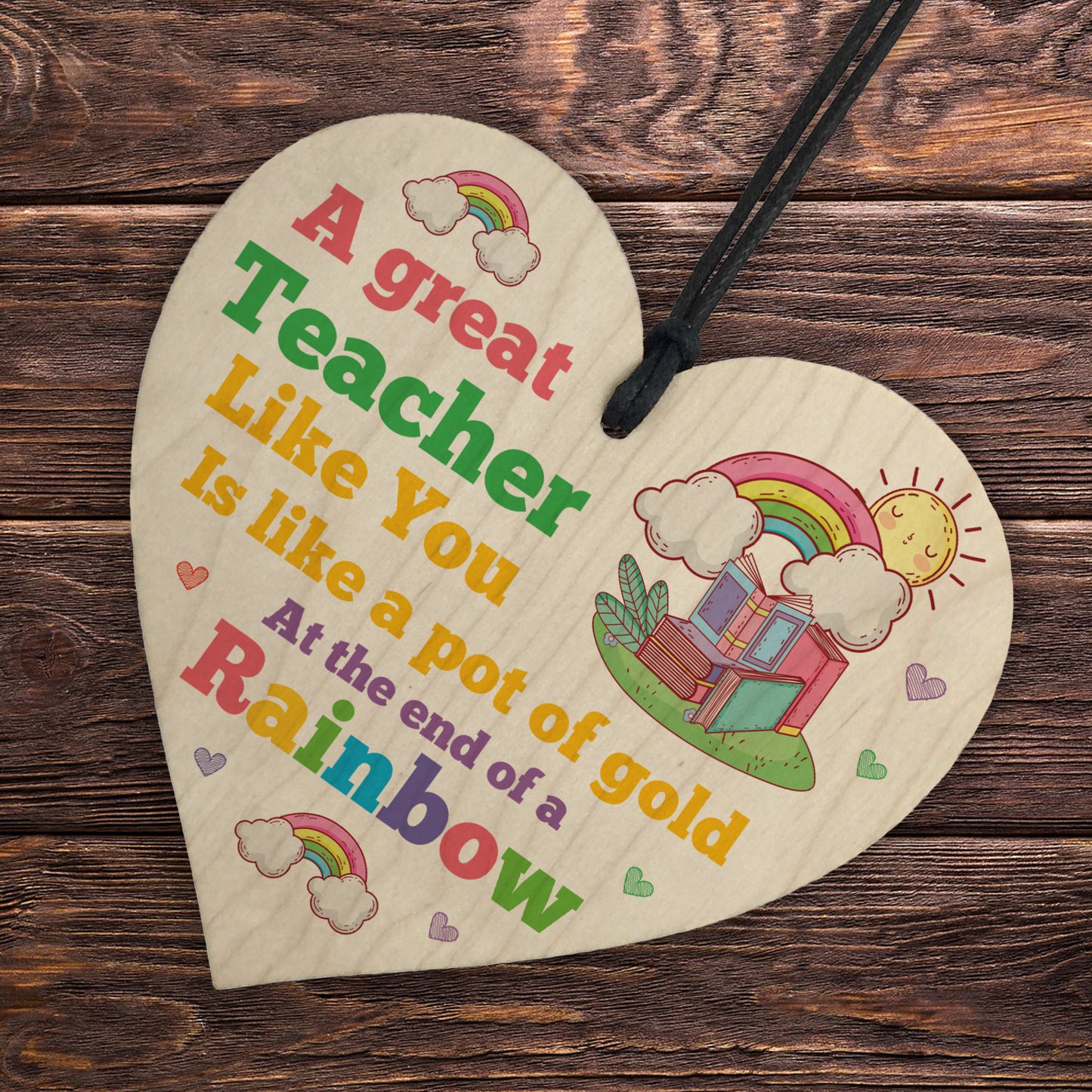 Teacher Appreciation Gifts Wooden Heart Thank You Leaving Gift