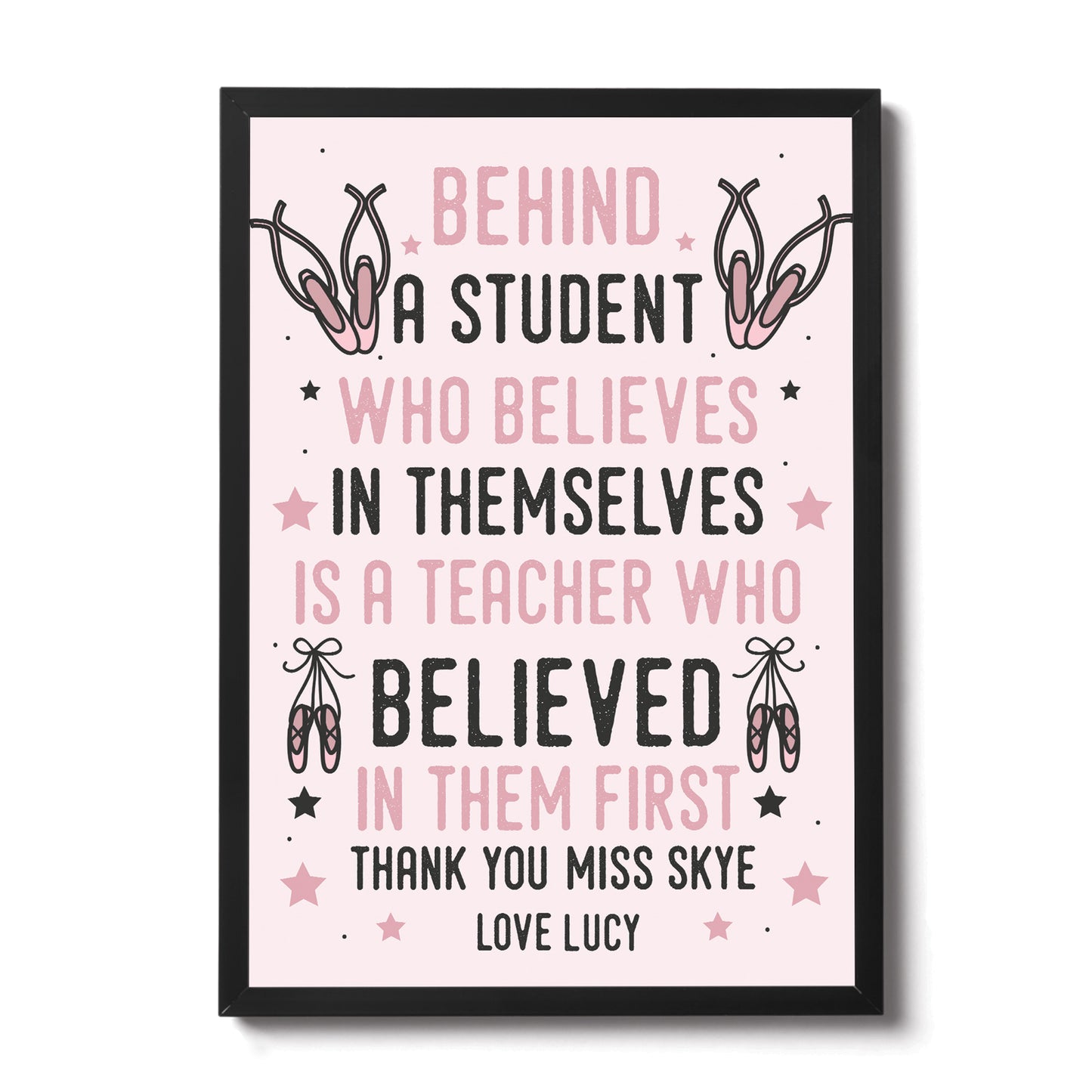 Student Gift For Teacher Framed Print Thank You Teacher Gifts