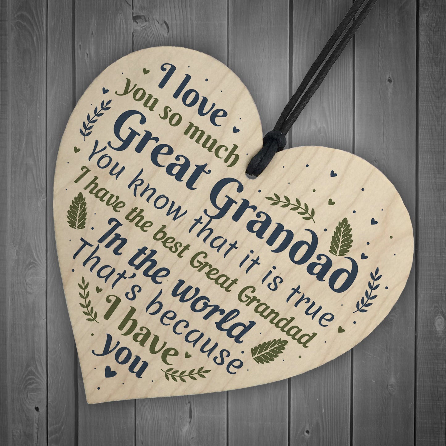 Great Grandad Ornament Heart Christmas Gift Grandad Announcement