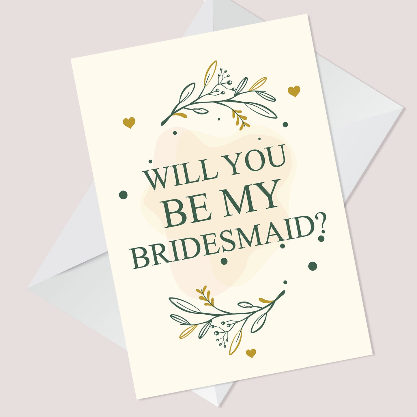 Will You Be My Bridesmaid Card Invite Invitation Card