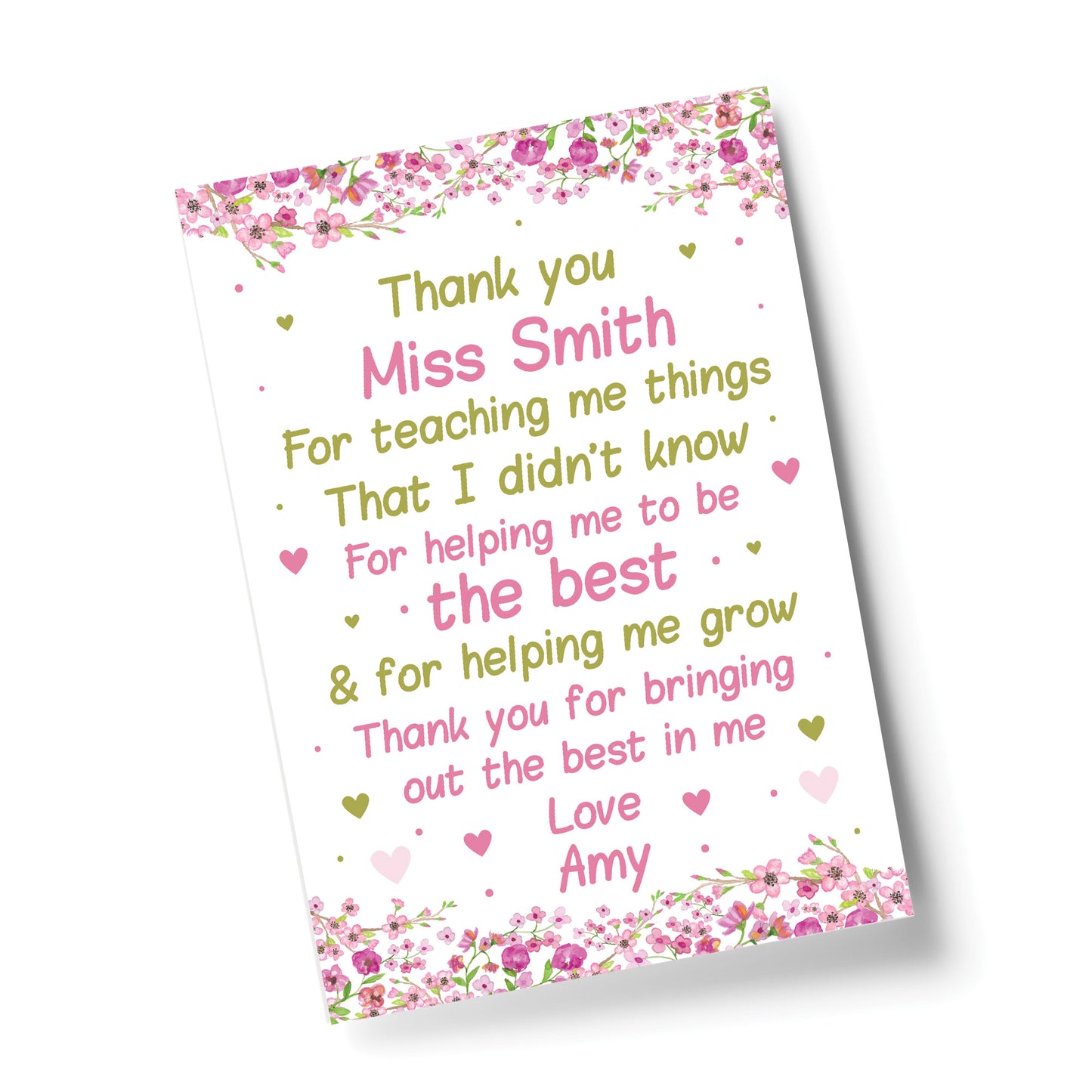 Nursery Pre School Teacher Thank You Gifts Personalised Leaving