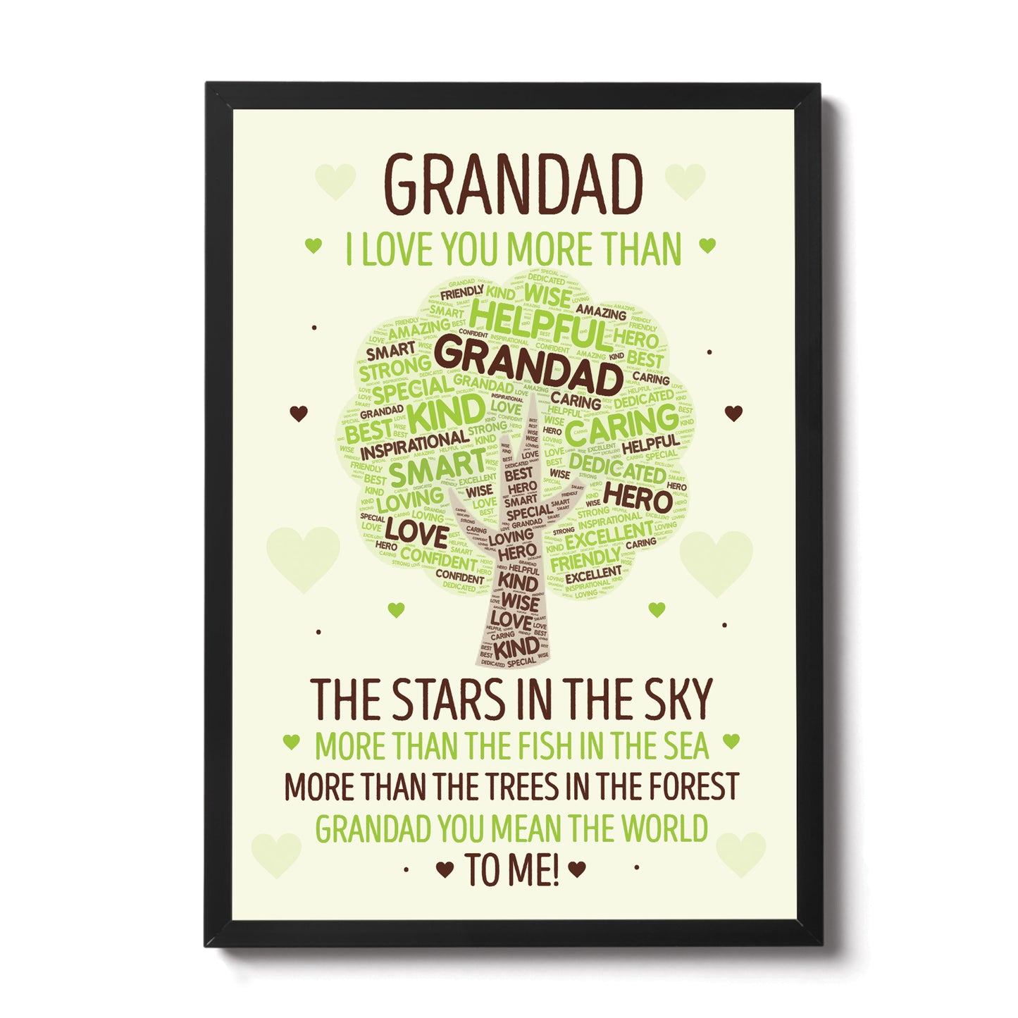 Fathers Day Gifts For Dad Grandad Framed Print Birthday Gift