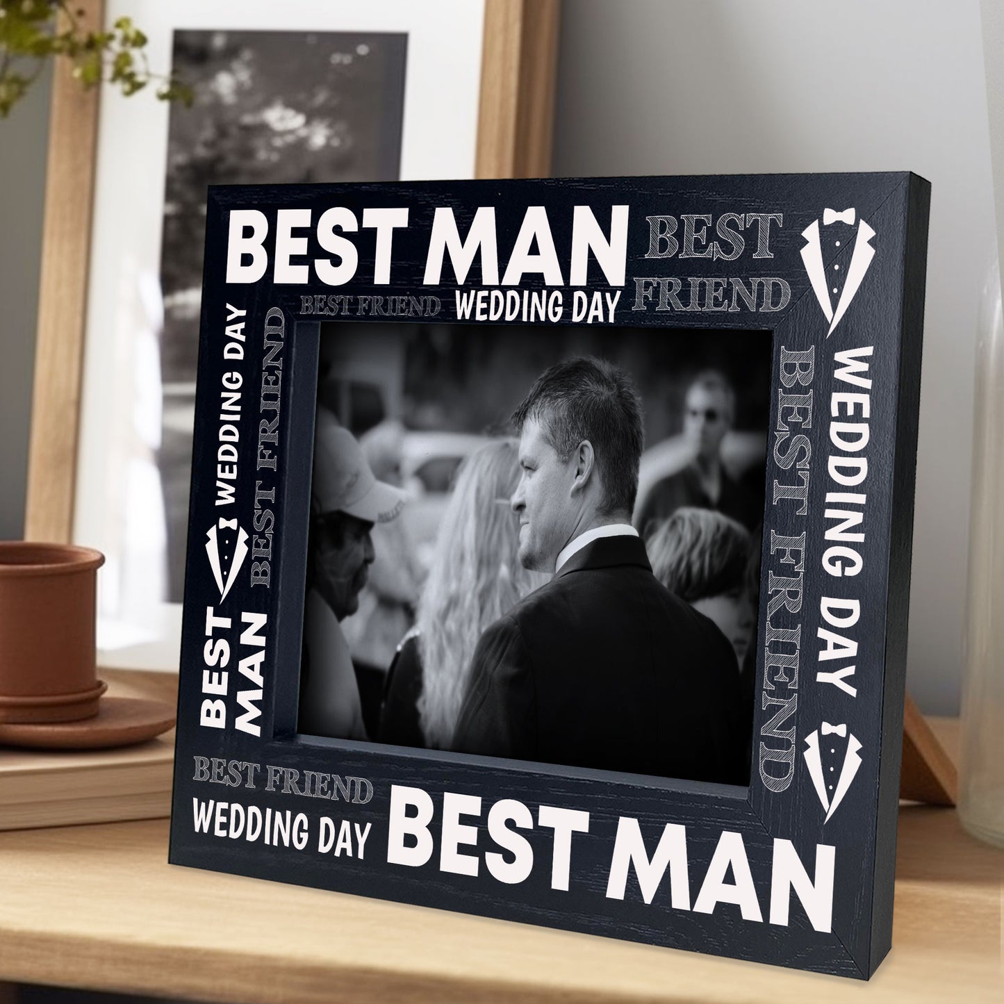 Best Man Photo Frame Thank You Keepsake Gift Wedding Day Gift