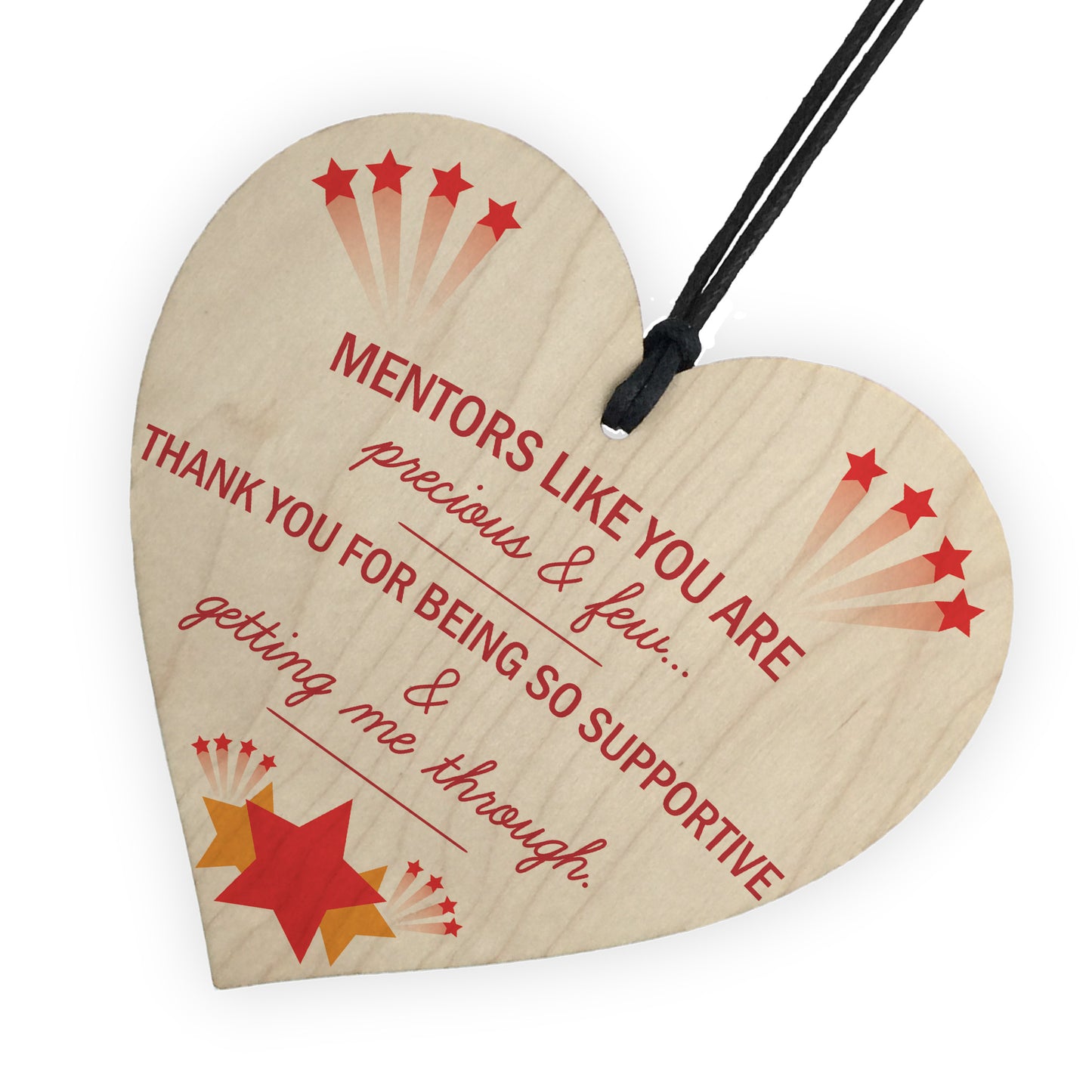 Thank You Mentor Teacher Tutor Gift Hanging Wooden Heart