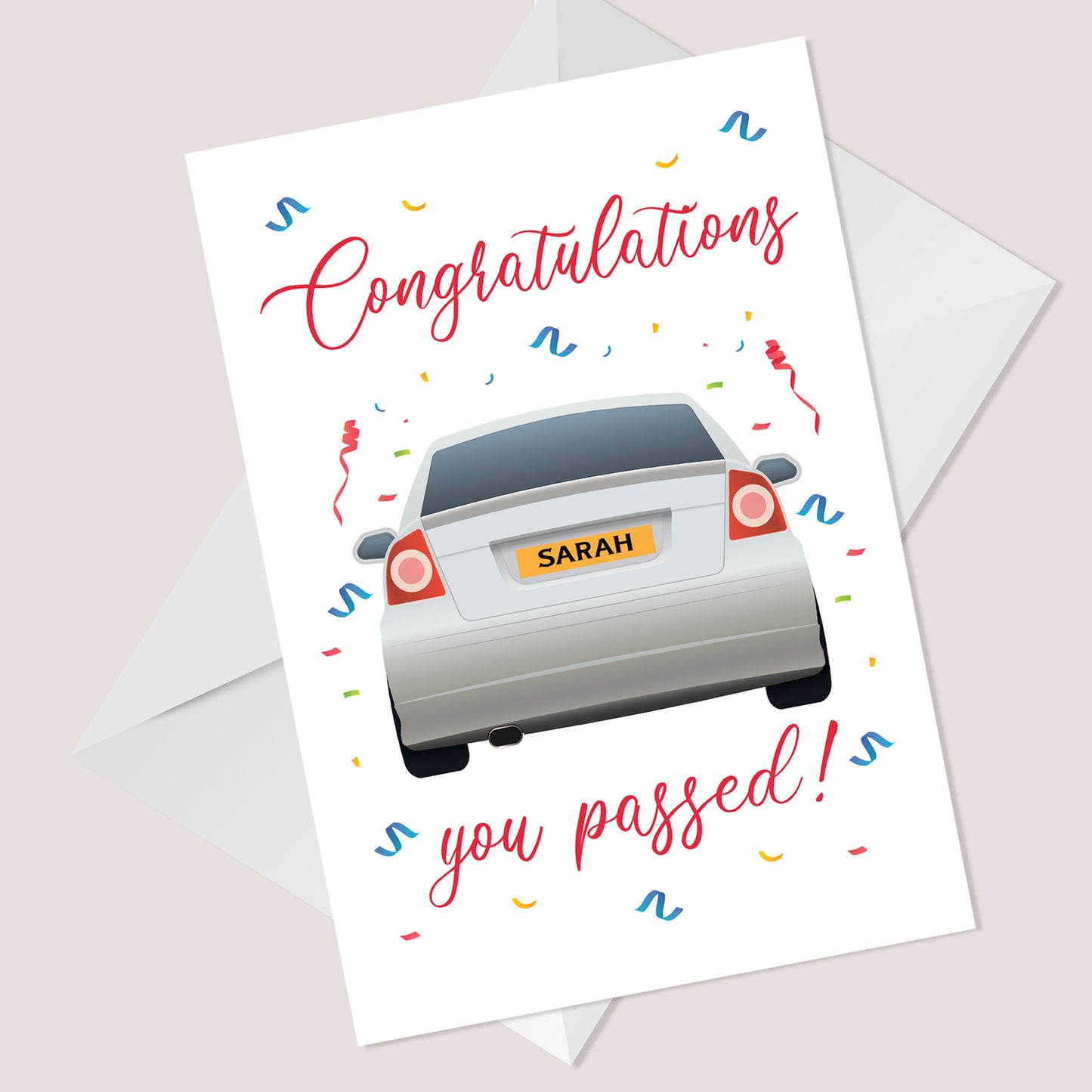 Personalised Passed Your Driving Test Card Congratulations