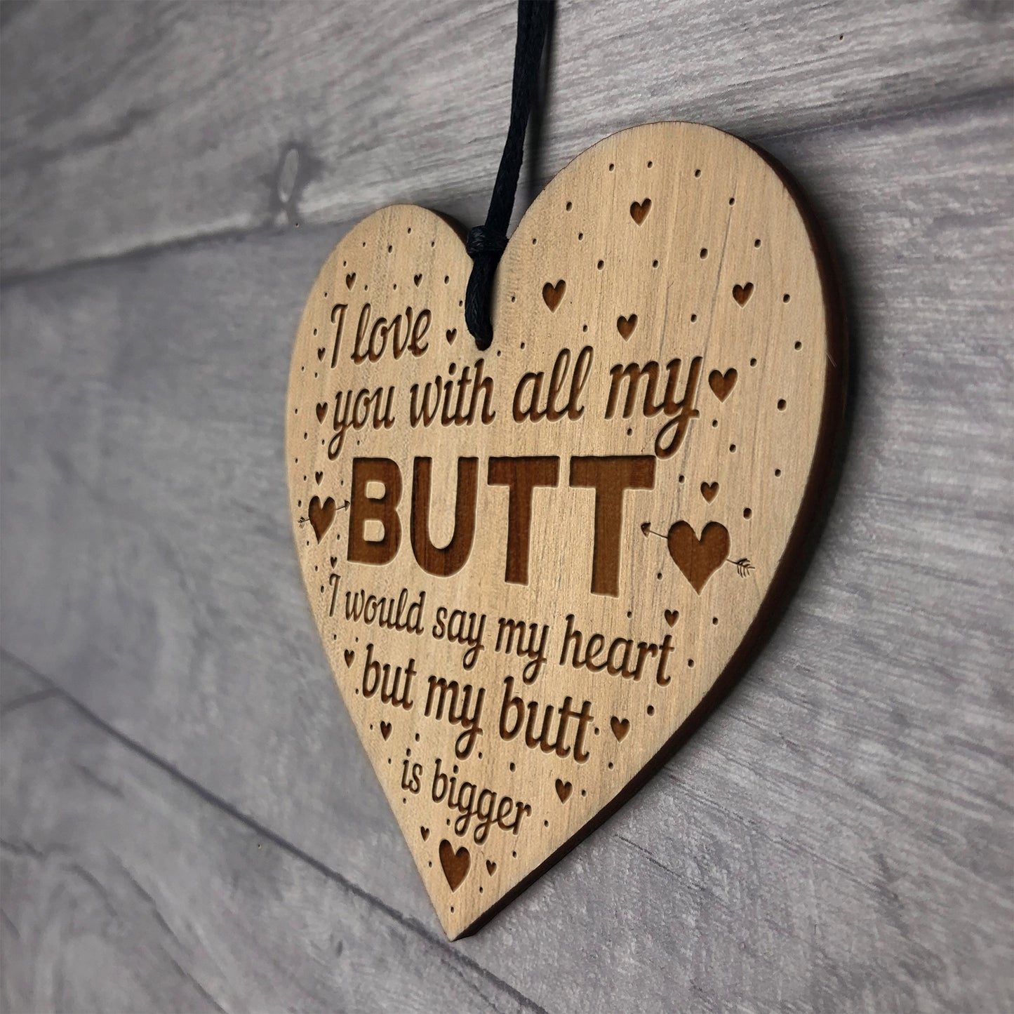 Love You With All My Butt Funny Boyfriend Husband Birthday Gift