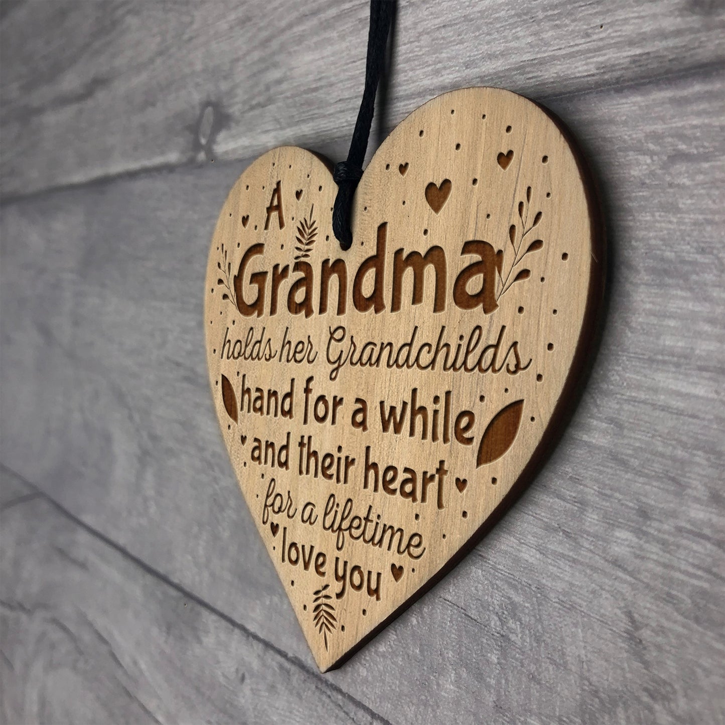 Grandma Gifts Engraved Heart Birthday Christmas Gift For Grandma