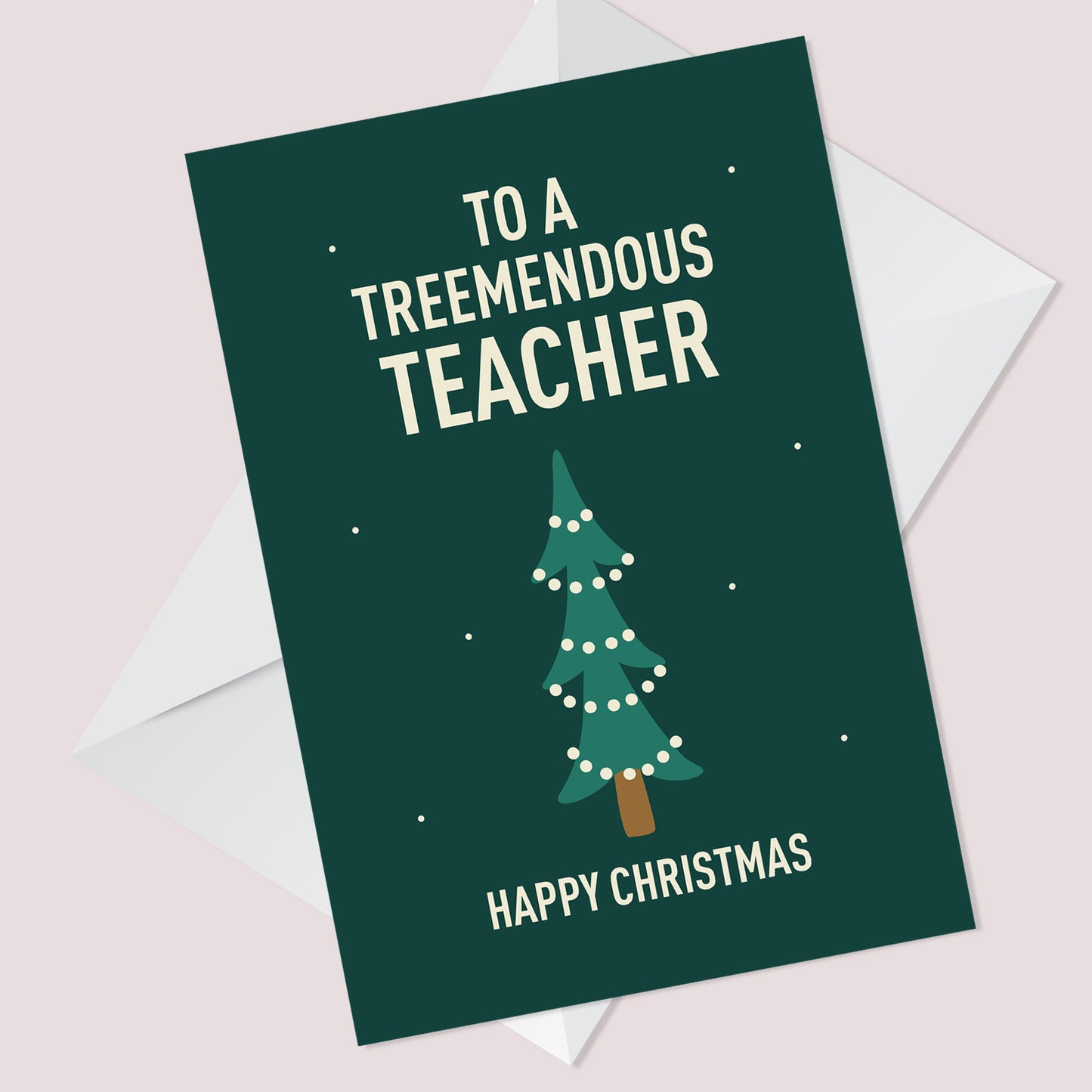 Funny Christmas Card For Teacher A6 Card Thank You Card