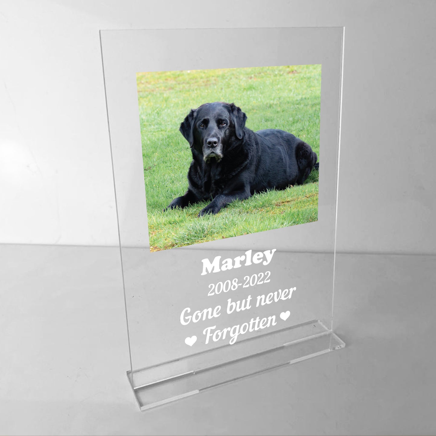 Personalised Dog Pet Memorial Acrylic Plaque For Dog Animal