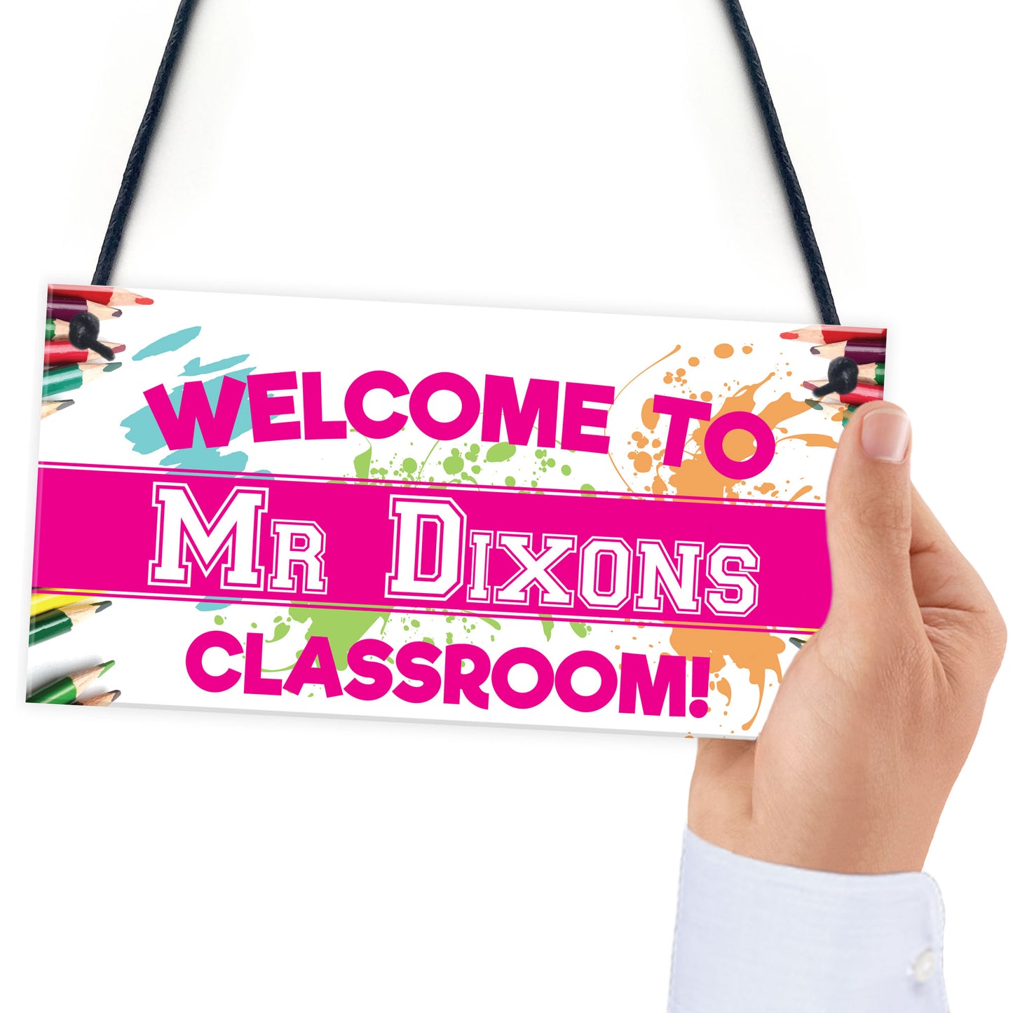 Personalised Welcome To Classroom Cute Hanging Teachers Gift