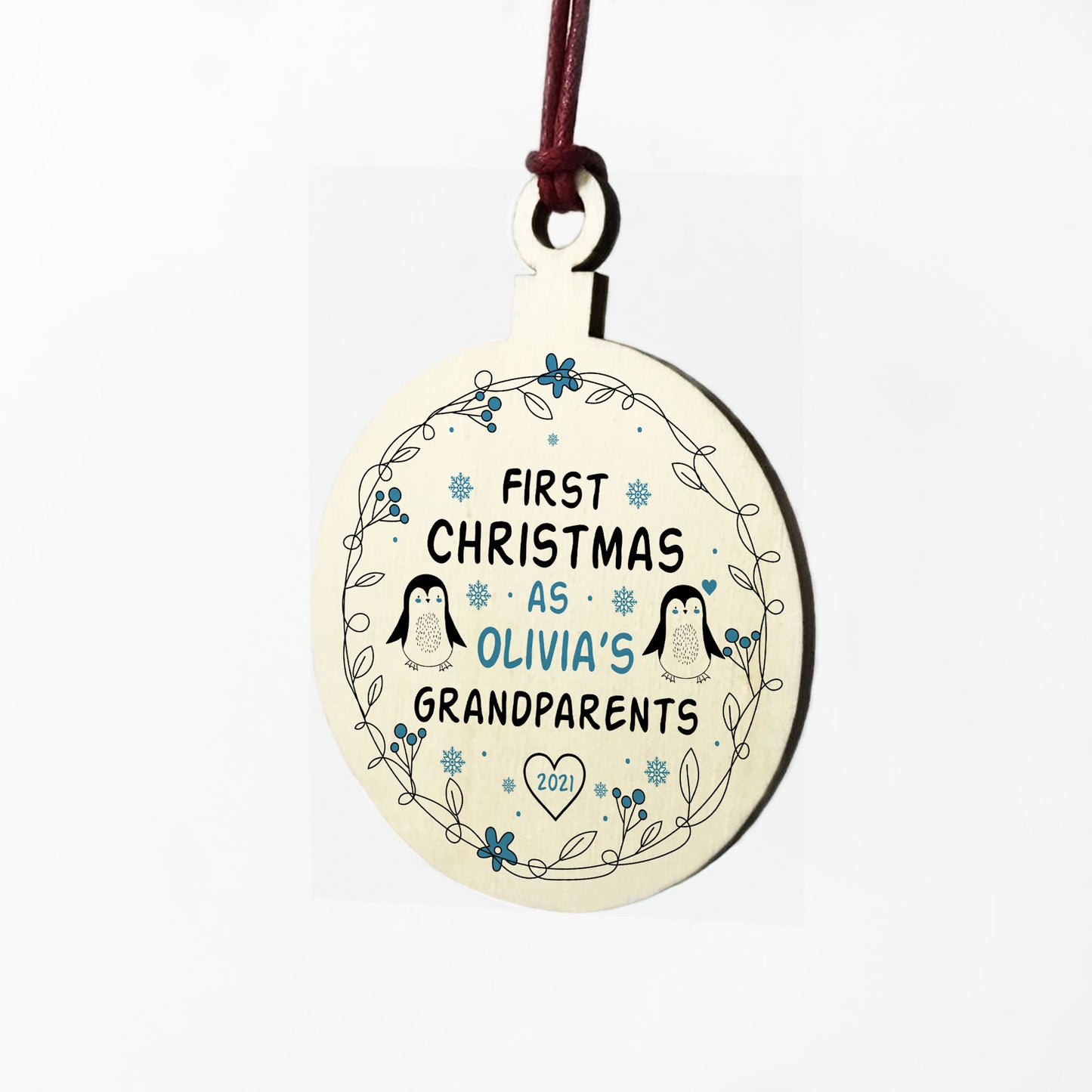 First Christmas As Grandparents Personalised Christmas Bauble