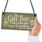 Bar Sign Novelty Hanging Home Gin Bar Pub Plaque Funny Man Cave