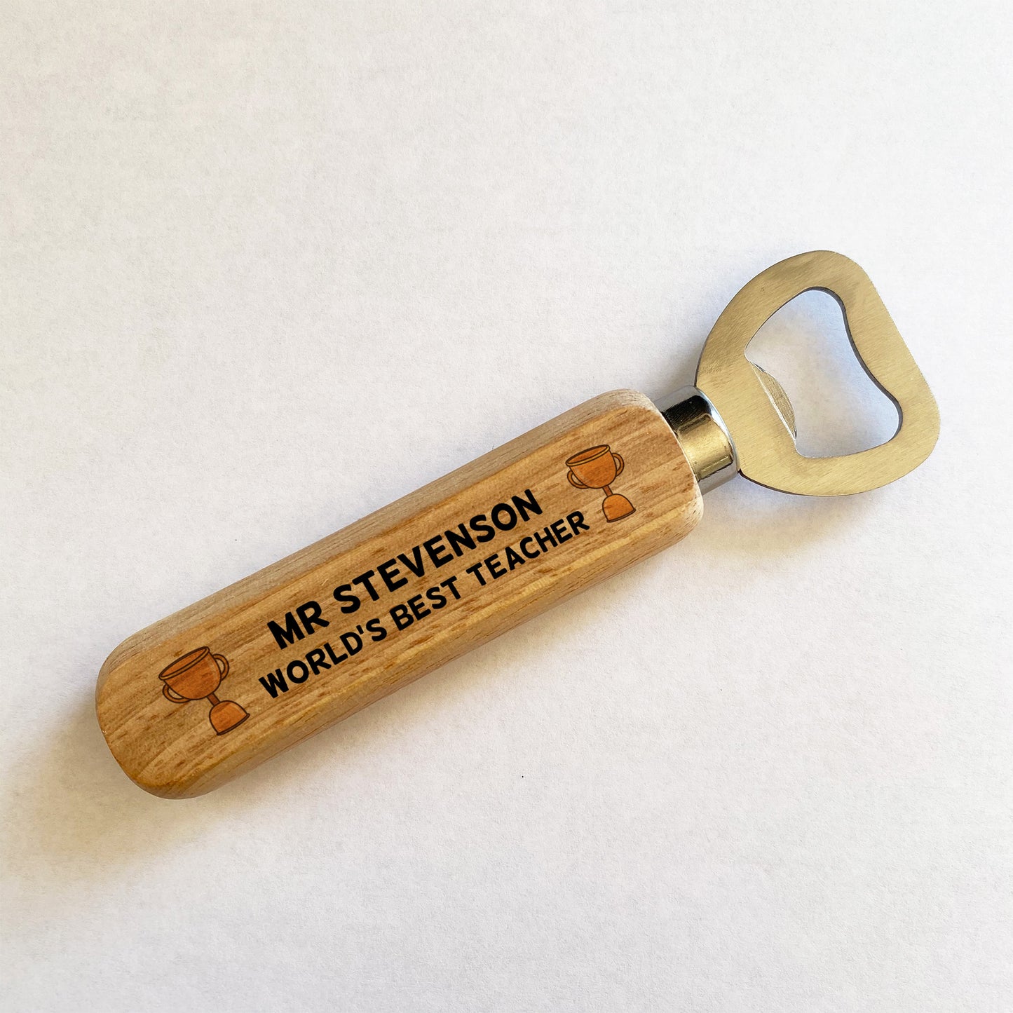 Personalised Worlds Best Teacher Gift Bottle Opener Thank You