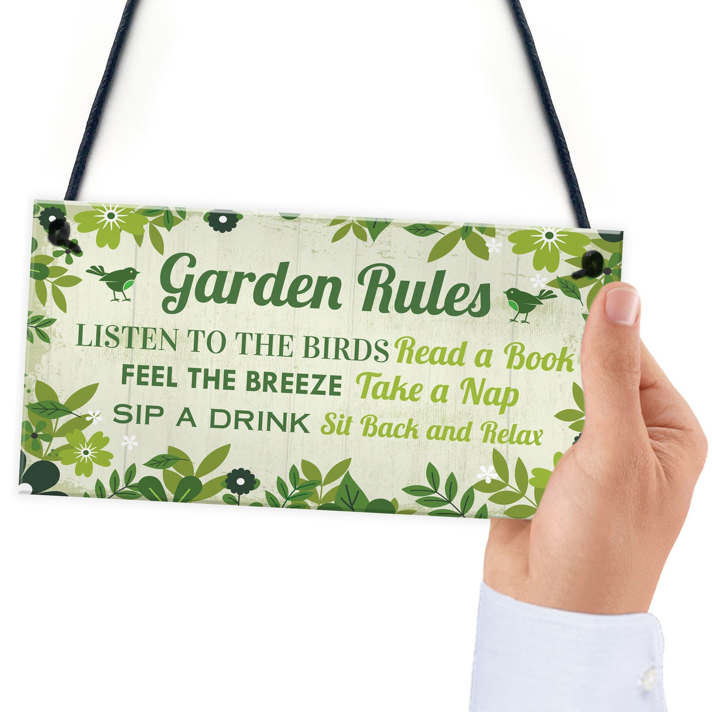 Garden Rules Decor Plaque Garden Shed Summer House Accessories