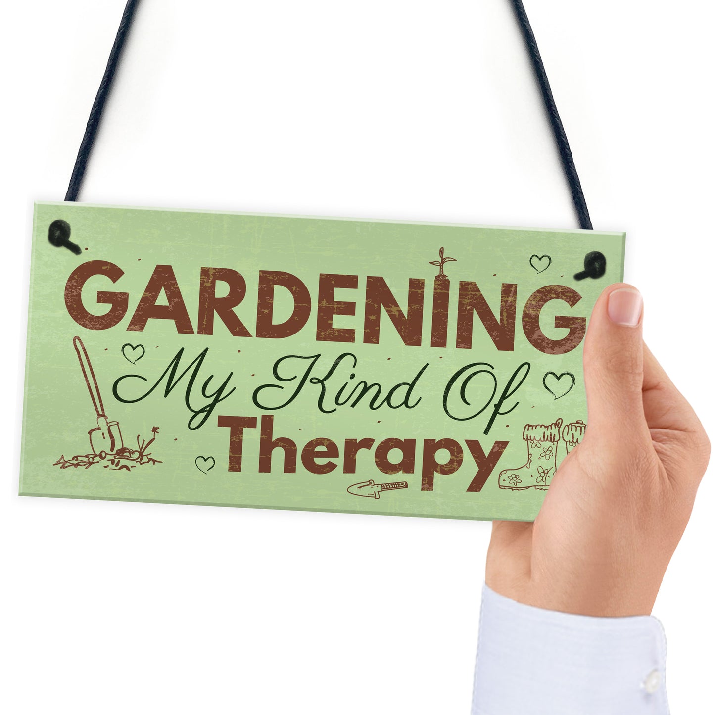 Gardening My Therapy Novelty Plaque SummerHouse Sign Garden