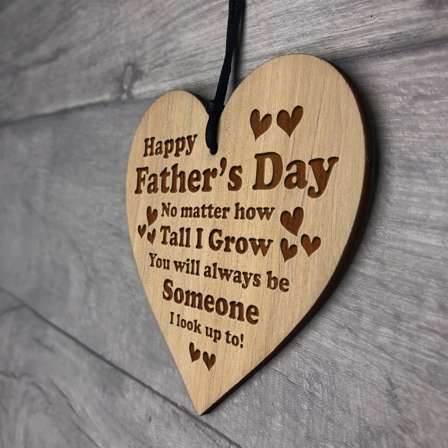 Fathers Day Gifts For Dad Wood Engraved Heart Dad Gifts