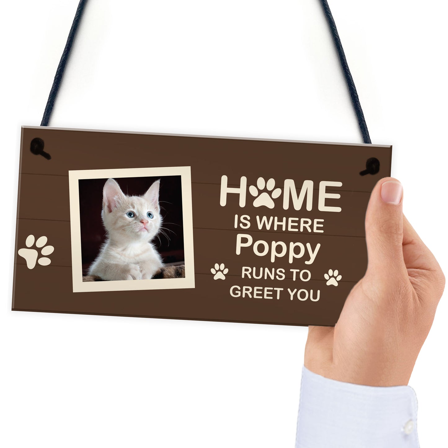 Pet Lovers Gift Personalised Hanging Home Sign Gifts For Cat Pet