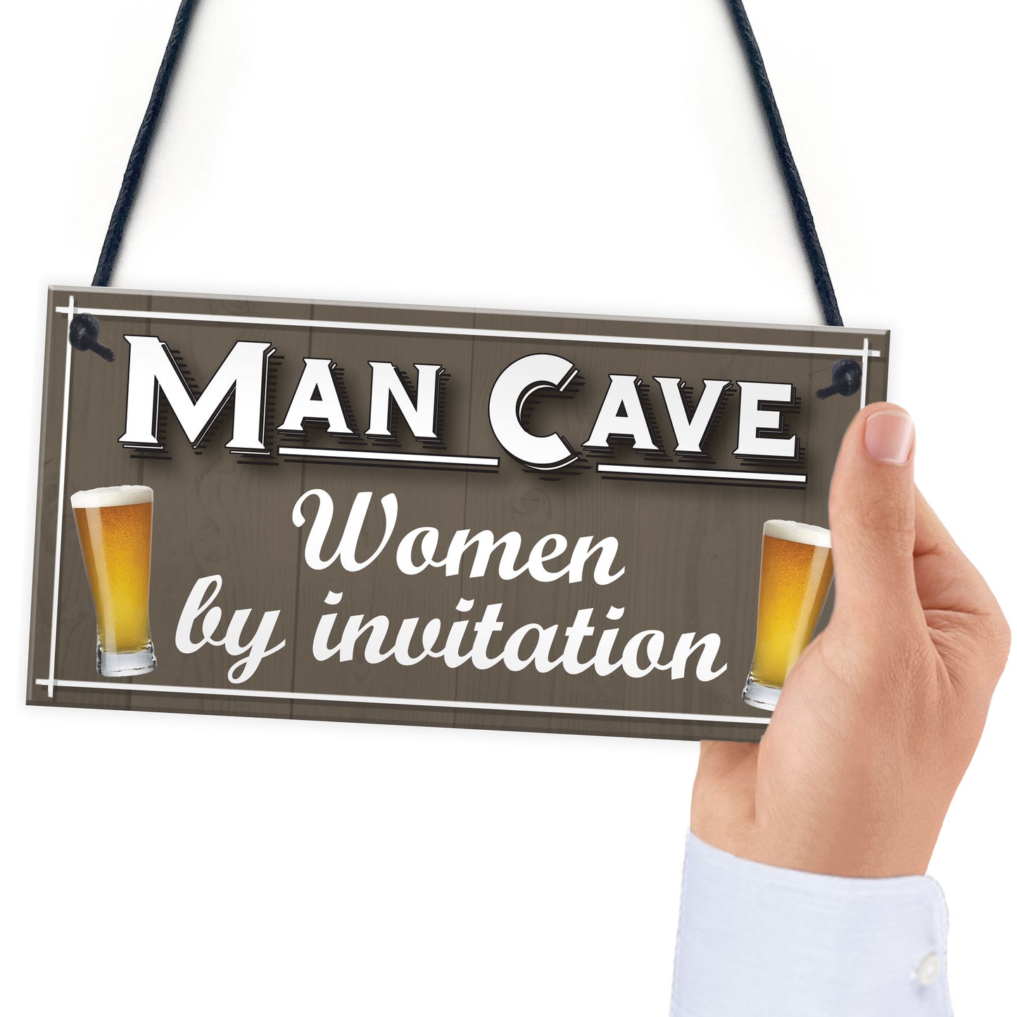 Man Cave Women Invitation Funny Door Home Bar Pub Hanging Plaque