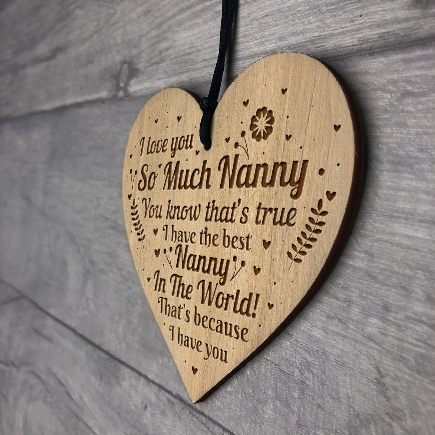 Nanny Birthday Christmas Gift Idea Engraved Heart Nanny Gifts