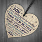 16th 18th 21st Birthday Gift For Son Wood Heart Son Christmas