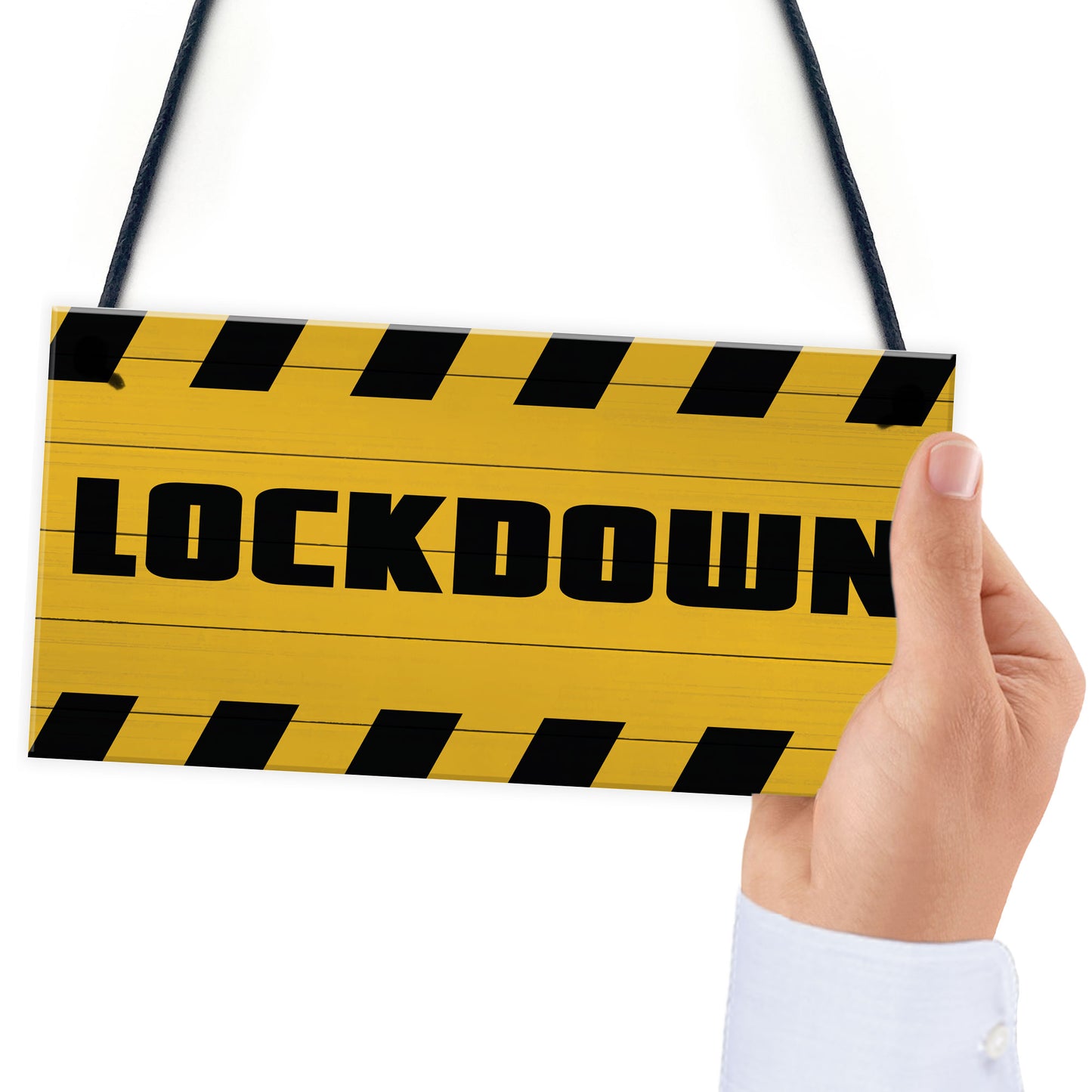 LOCKDOWN Sign Warning Plaque Home Decor Bar Man Cave Sign