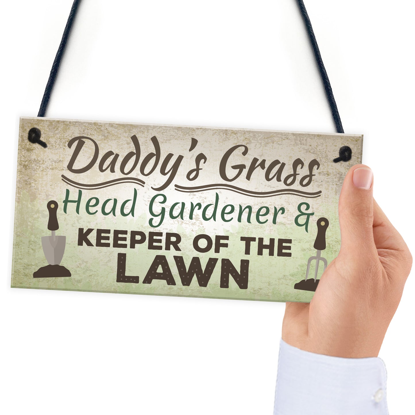 Daddy's Grass Novelty Garden Plaques Garden Shed Dad Gifts