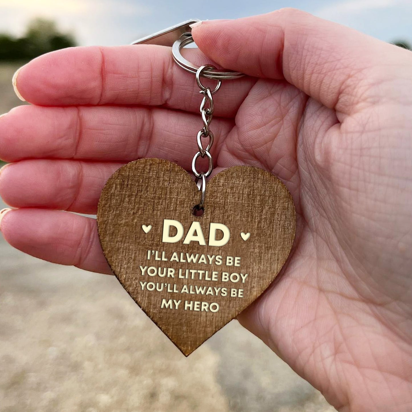 Fathers Day Gift Dad Gift From Son Keyring Daddys Little Boy