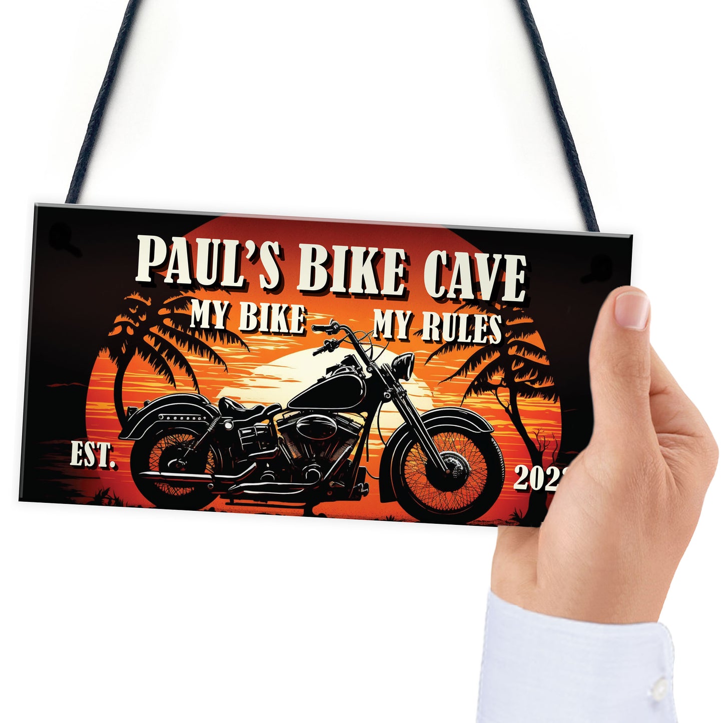 PERSONALISED Biker Man Cave Sign Motorcycle Motorbike Garage