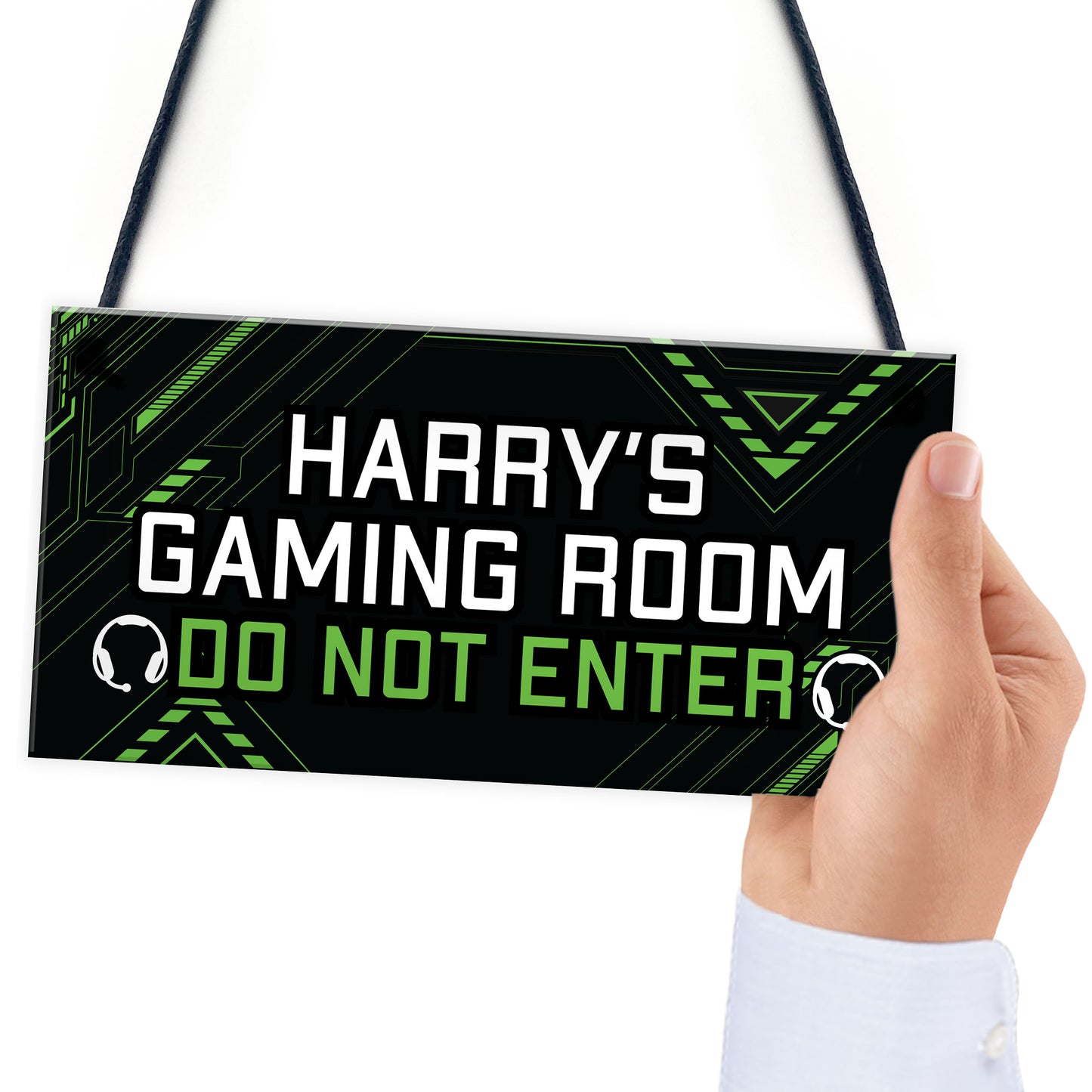 Personalised Gaming Room Sign Do Not Enter Plaque Gamer Gift