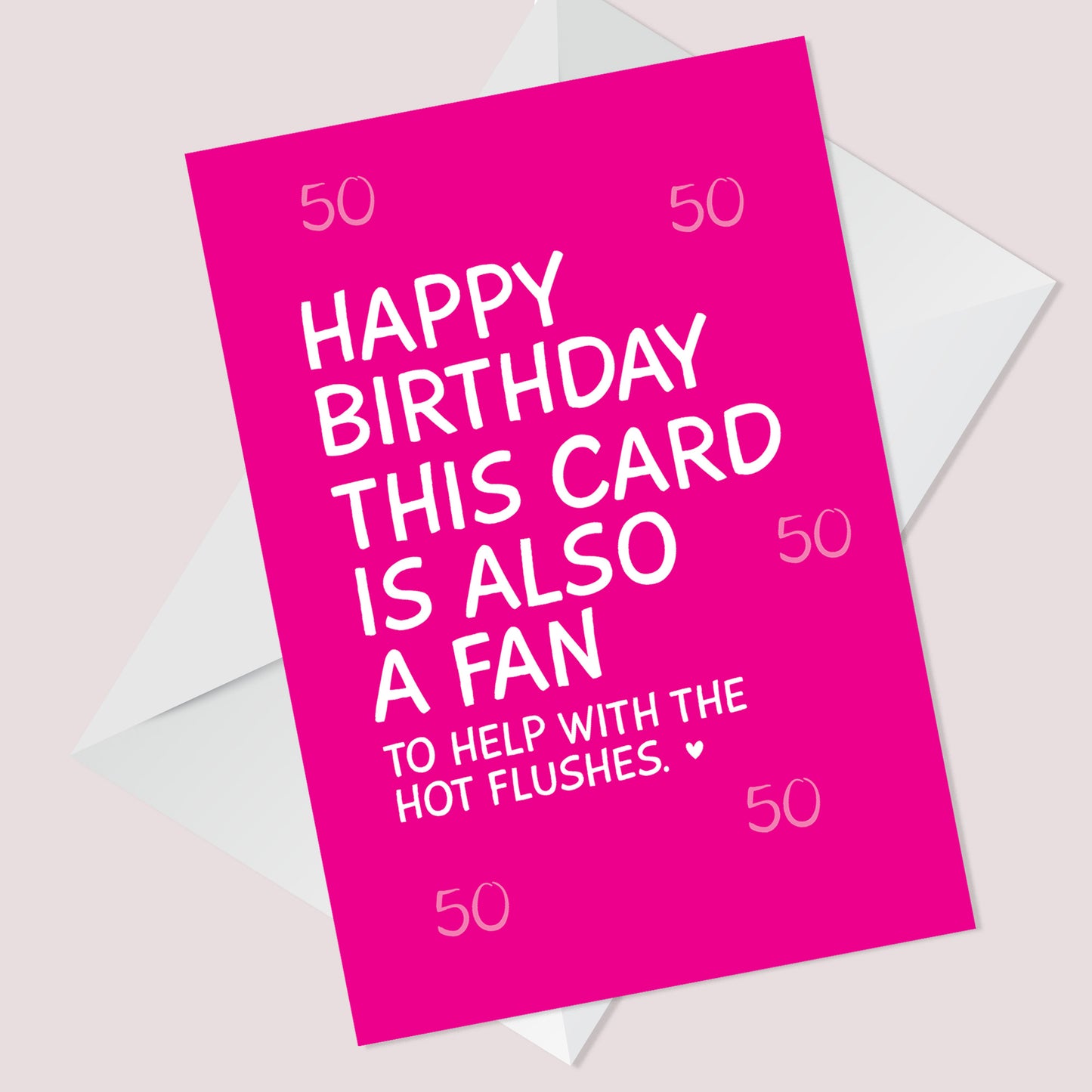 Hilarious FUNNY 50th Birthday Cards For Women Her Hot Flushes