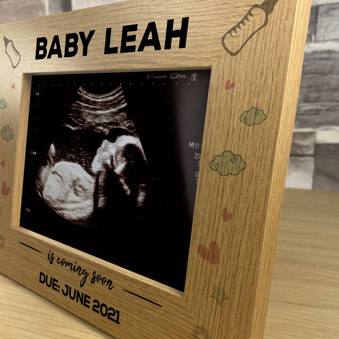 Personalised New Baby Scan Photo Frame Baby Shower Gift