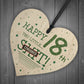 Funny Rude 18th Birthday Card For Son Daughter Wooden Heart