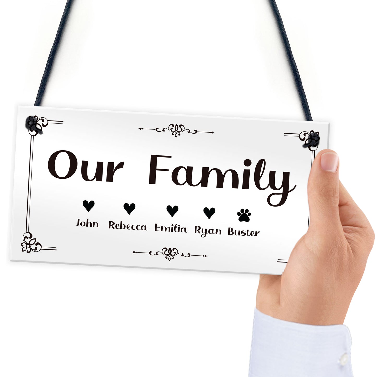 Our Family Sign PERSONALISED Home Decor Gift For New Home