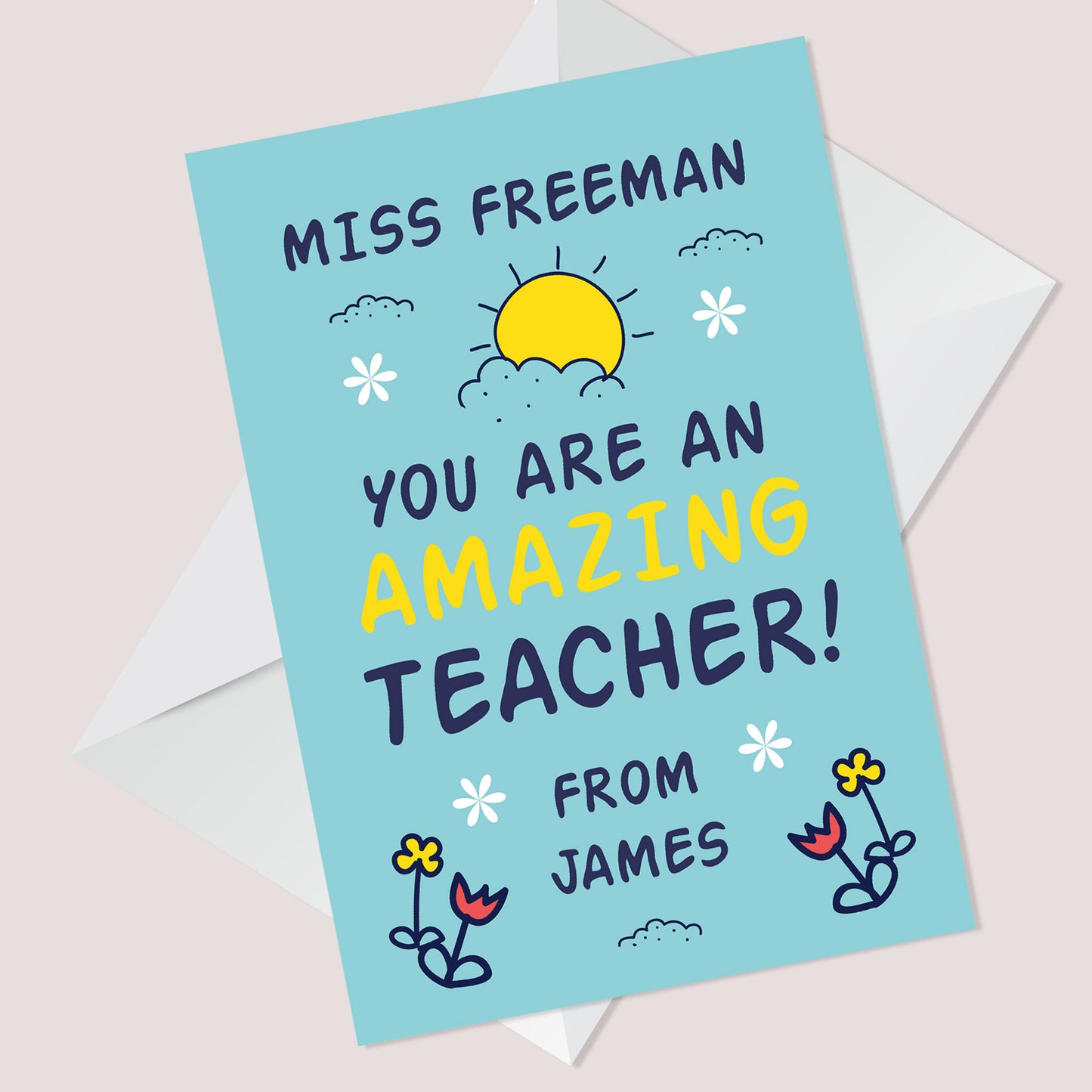 Teacher Leaving Cards Personalised Thank You Teacher Cards