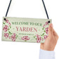 Yarden Sign For Outdoor Welcome Sign For Garden Summerhouse