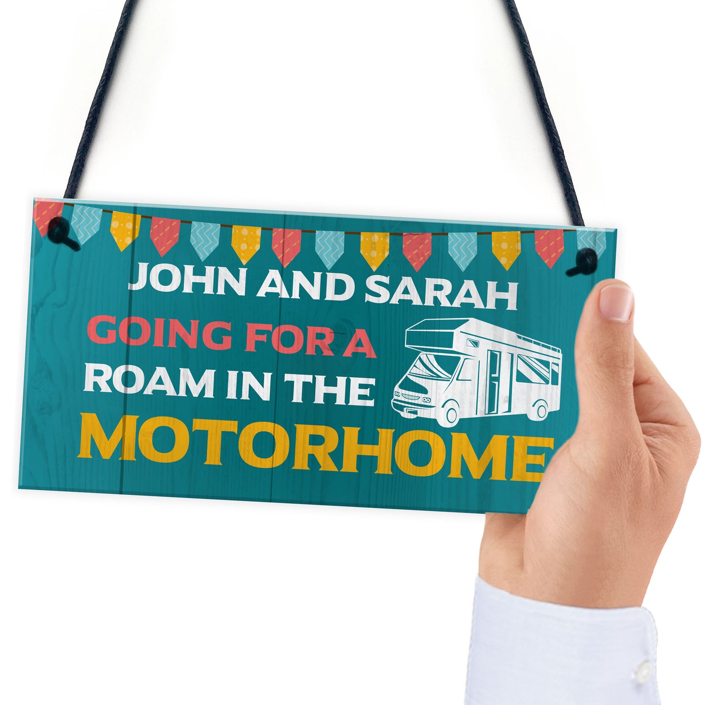 Motorhome Personalised Hanging Sign Novelty Decor Signs