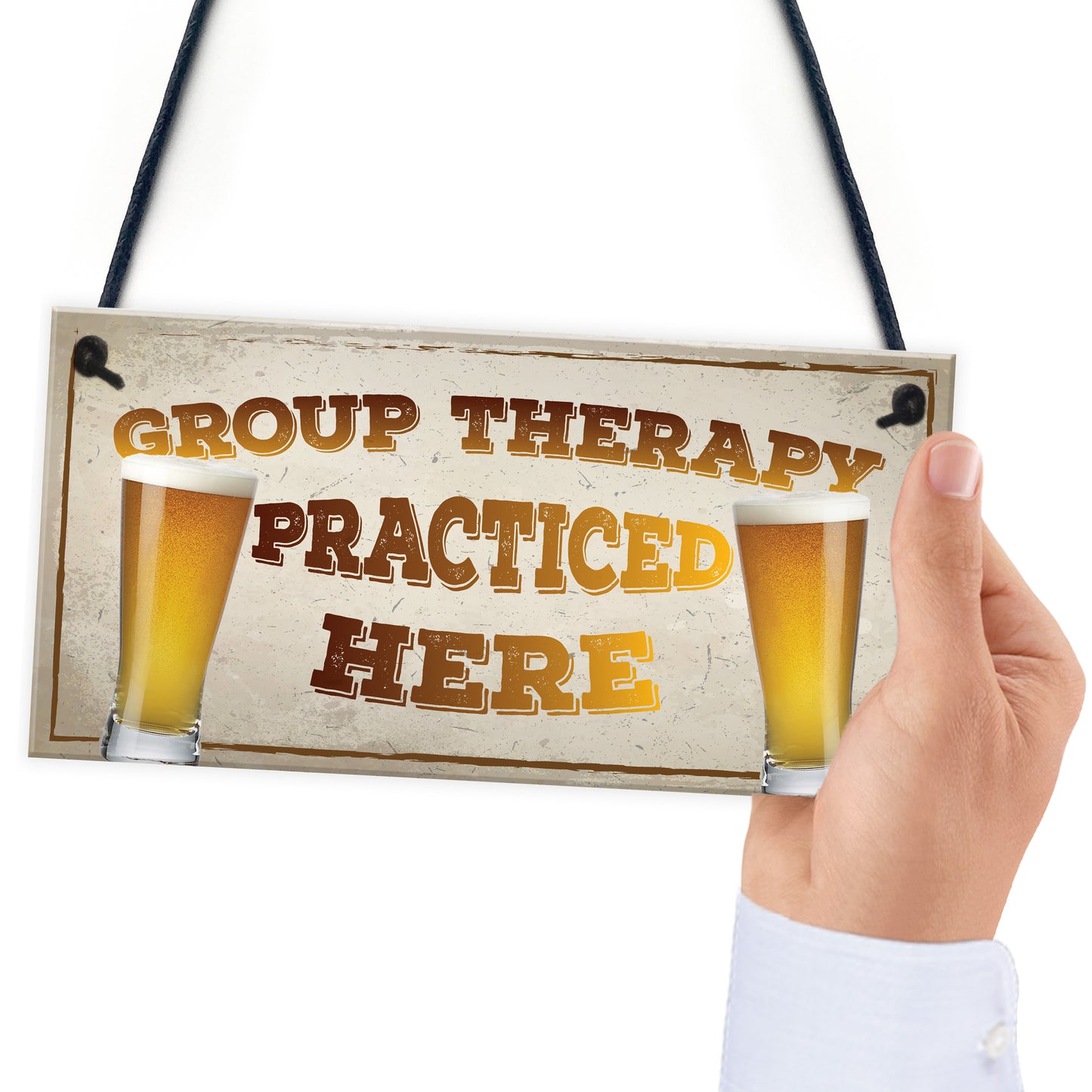 Group Therapy Vintage Retro Wall Decor Bar Pub Plaque Poster